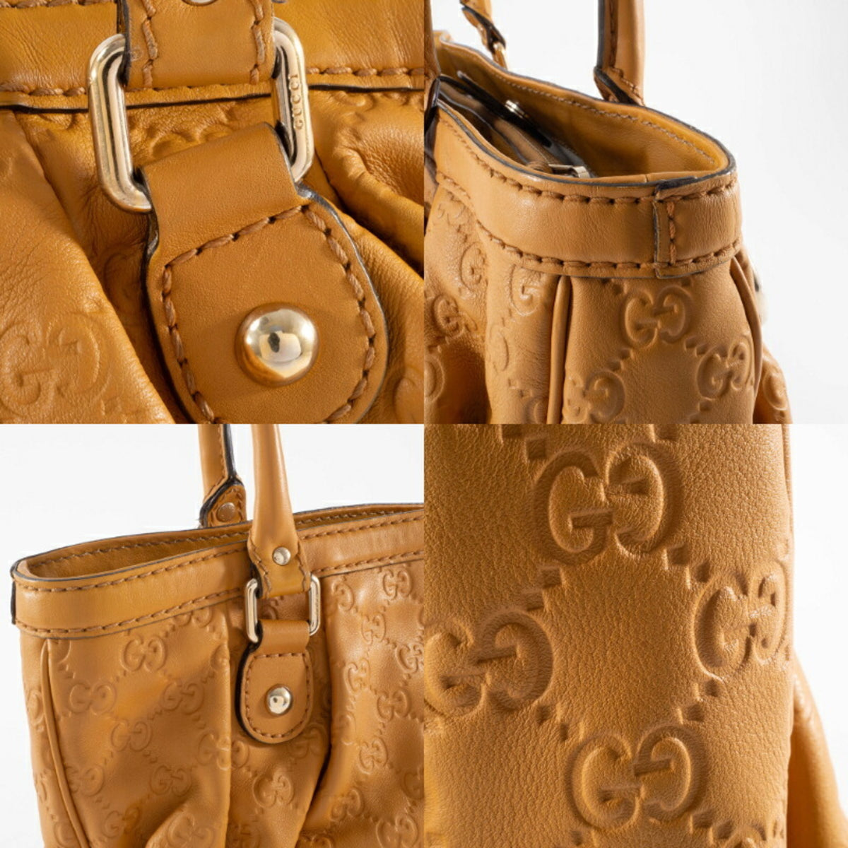 Gucci Brown Leather Handbag (Pre-Owned)