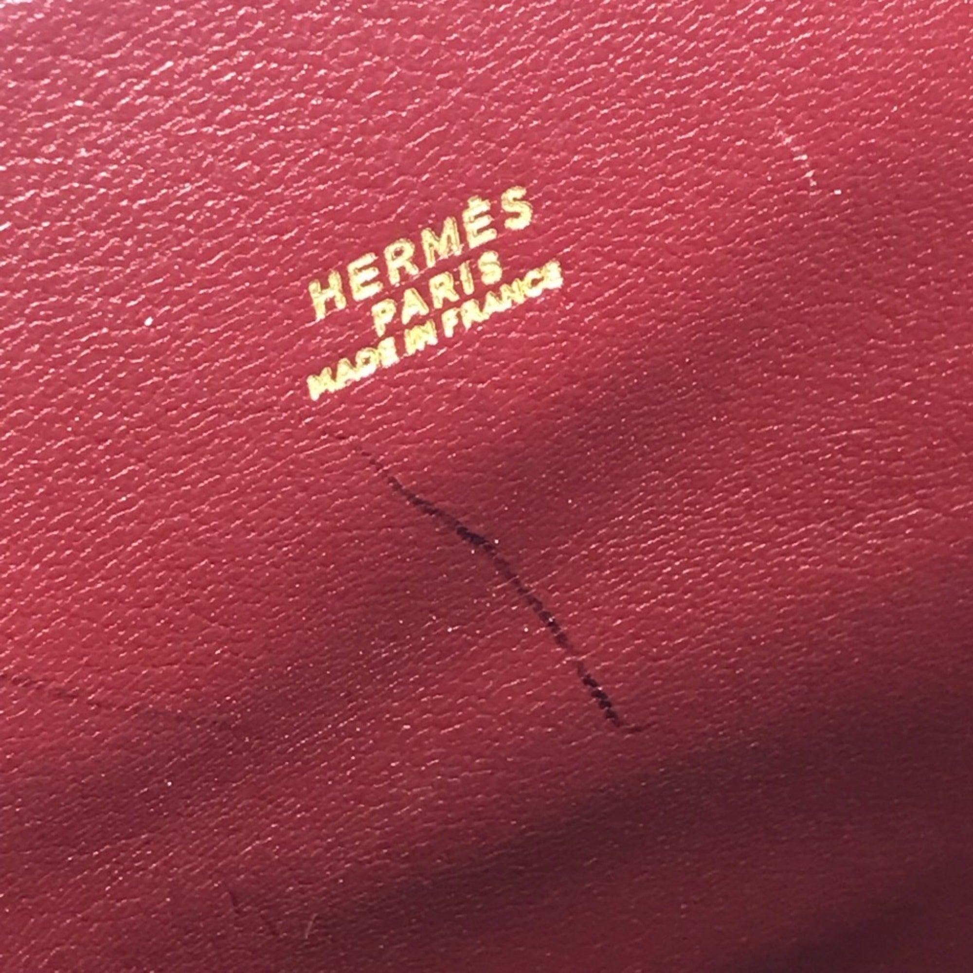 Hermes Green Navy Wine Box Calf Leather Handbag Tote Bag (Pre-Owned)