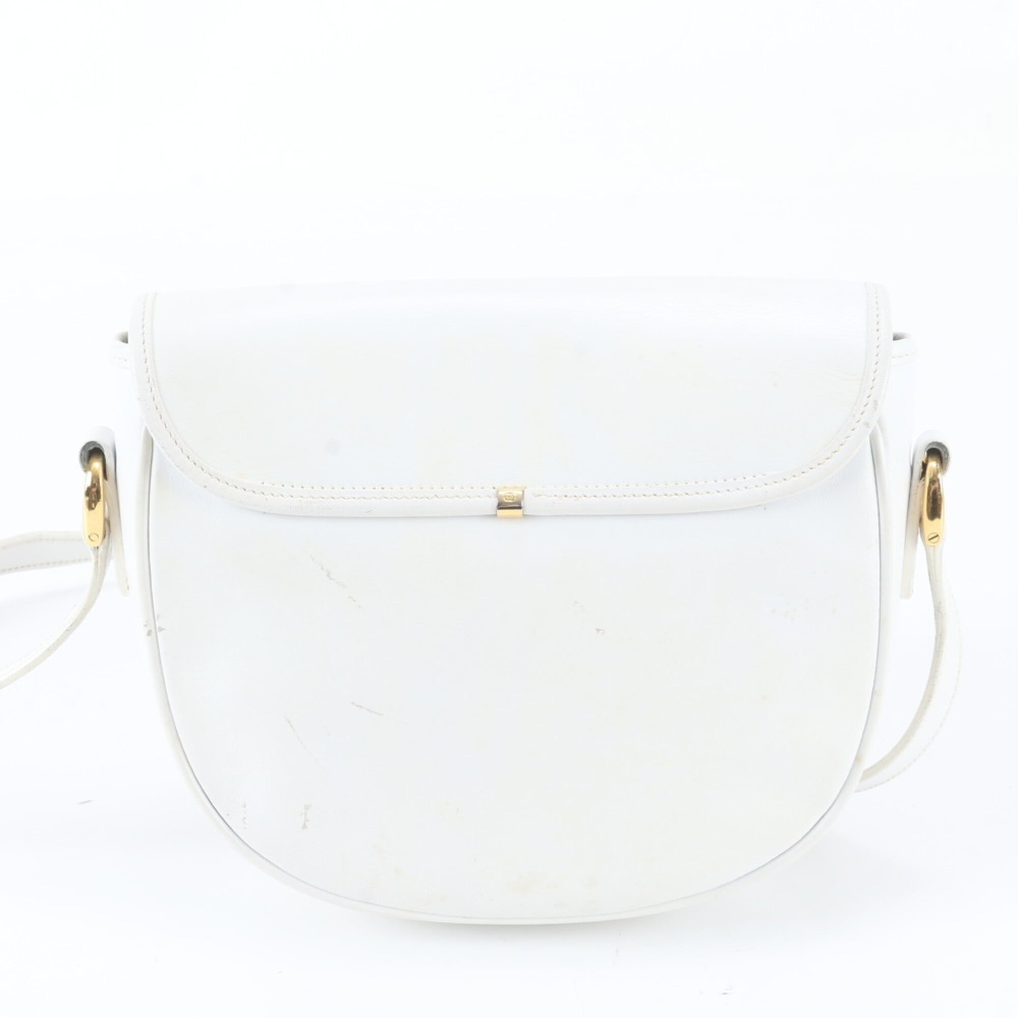 Gucci White Leather Crossbody Bag Handbag Shoulder Bag Tote Bag (Pre-Owned)