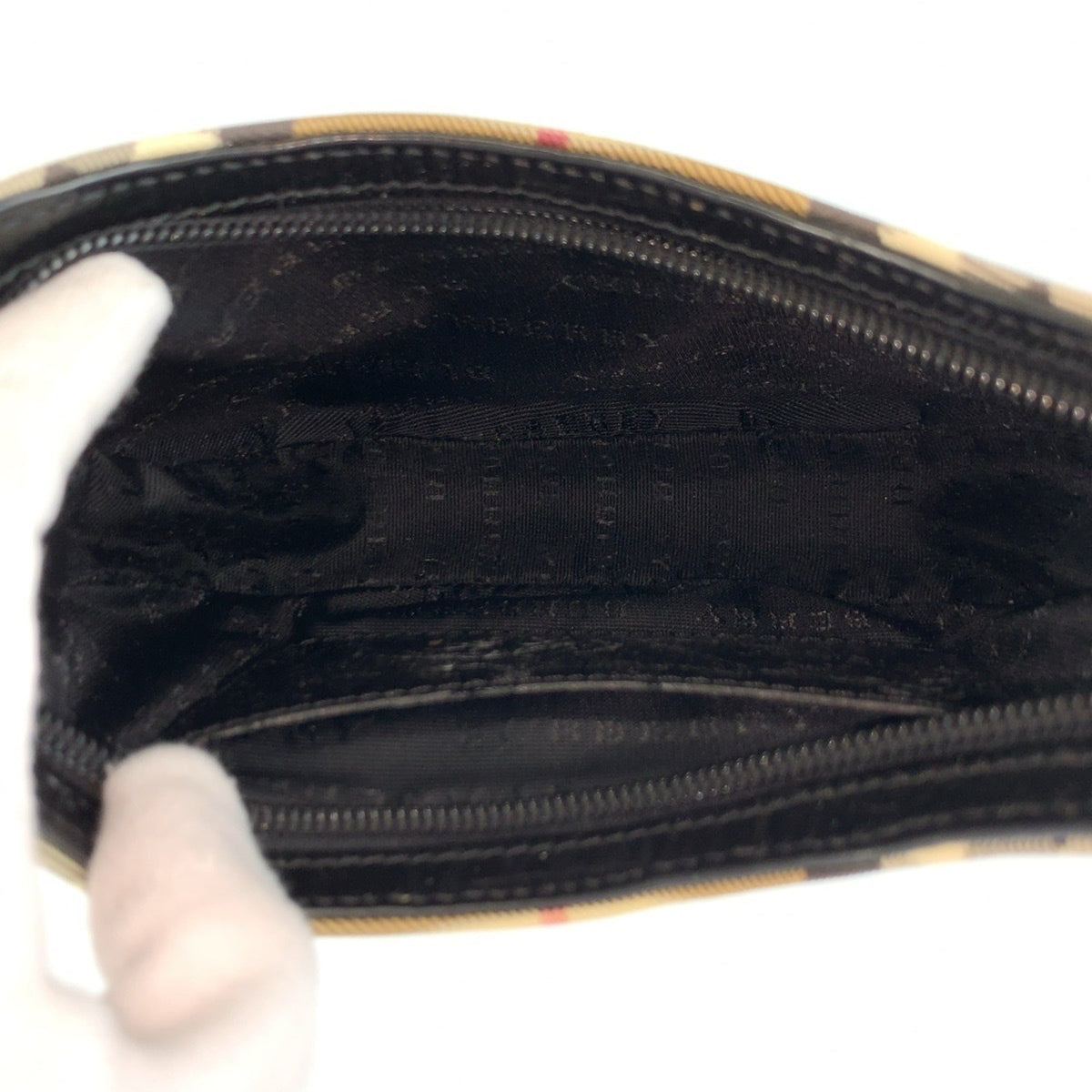Burberry Beige Black Pvc Handbag (Pre-Owned)