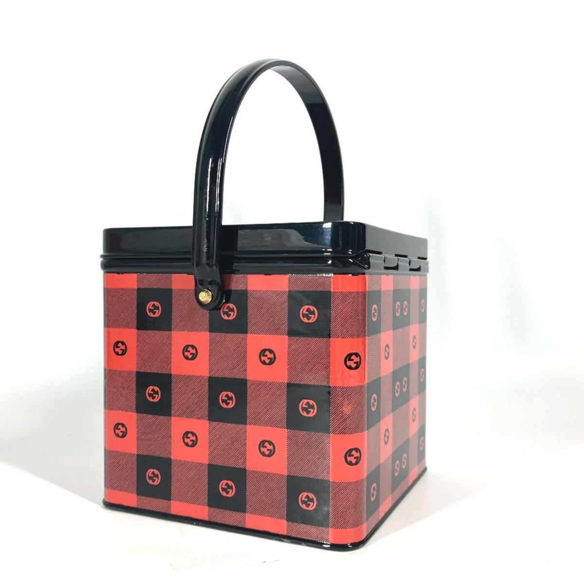 Gucci Black Red Color Handbag Vanity Bag (Pre-Owned)