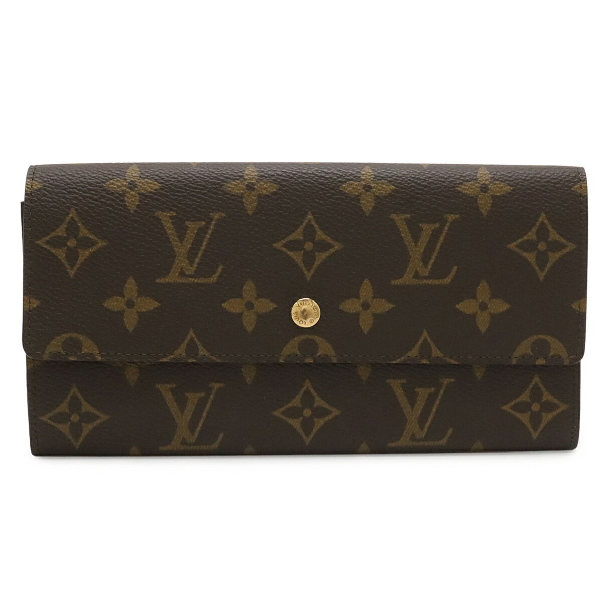 Louis Vuitton Monogram Brown Monogram Long Wallet (Bi-Fold) (Pre-Owned)