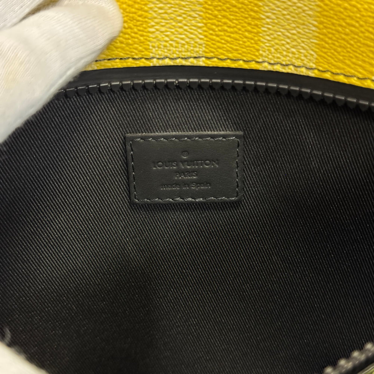 Louis Vuitton Damier Green Leather Shoulder Bag Tote Bag (Pre-Owned)