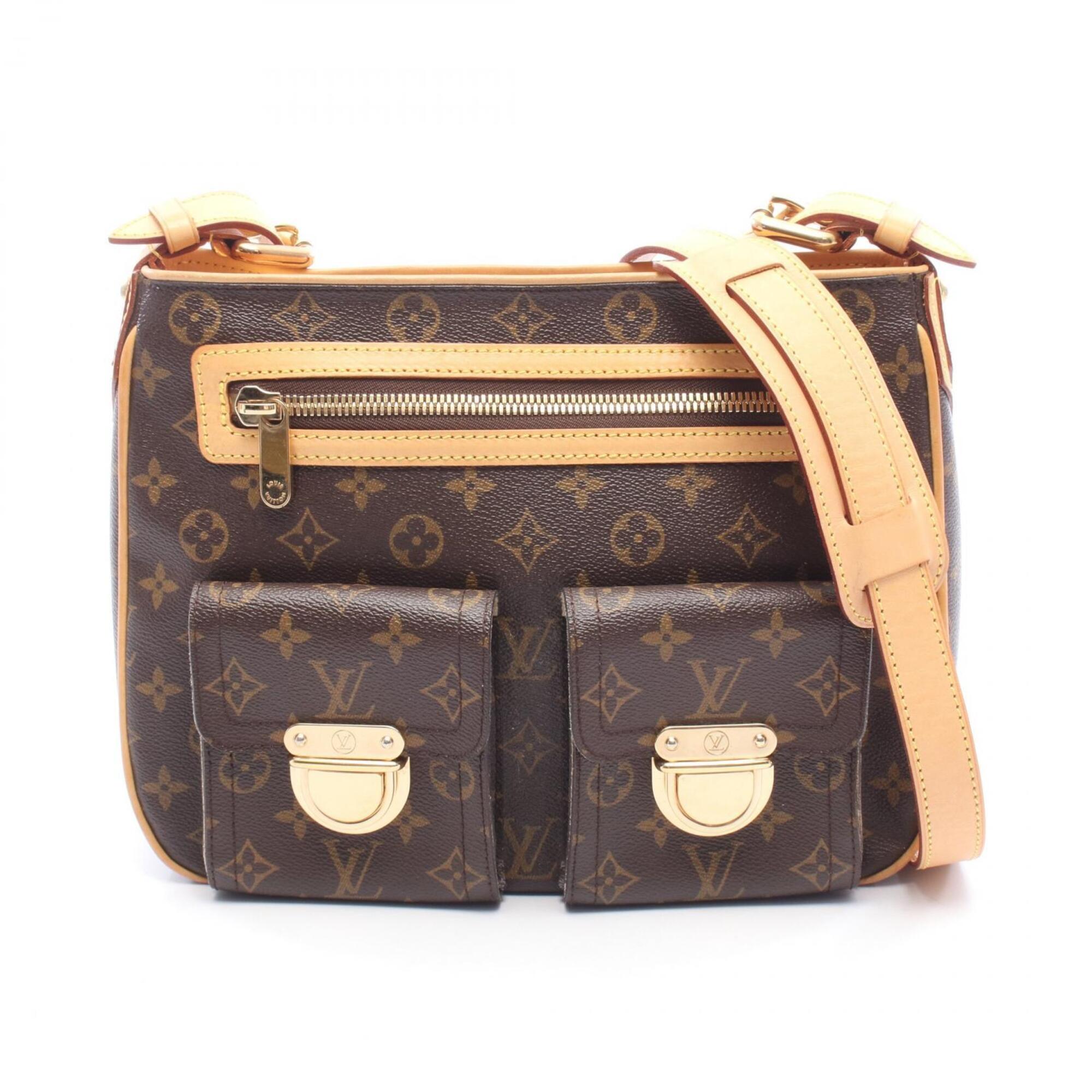 Louis Vuitton Brown Pvc Coated Canvas Leather Handbag Shoulder Bag (Pre-Owned)