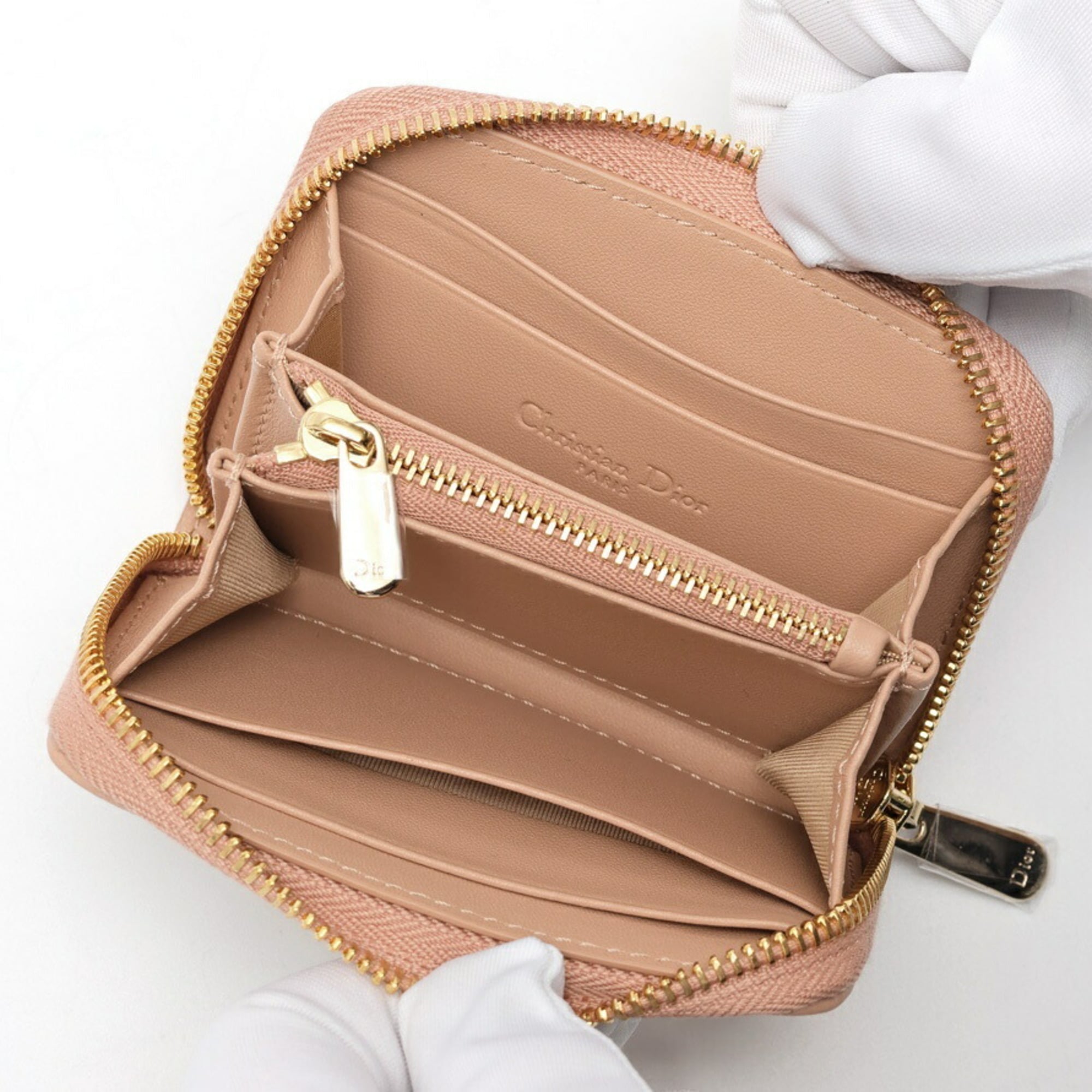 Christian Dior Lady Dior Leather Coin Purse/Coin Case (Pre-Owned)