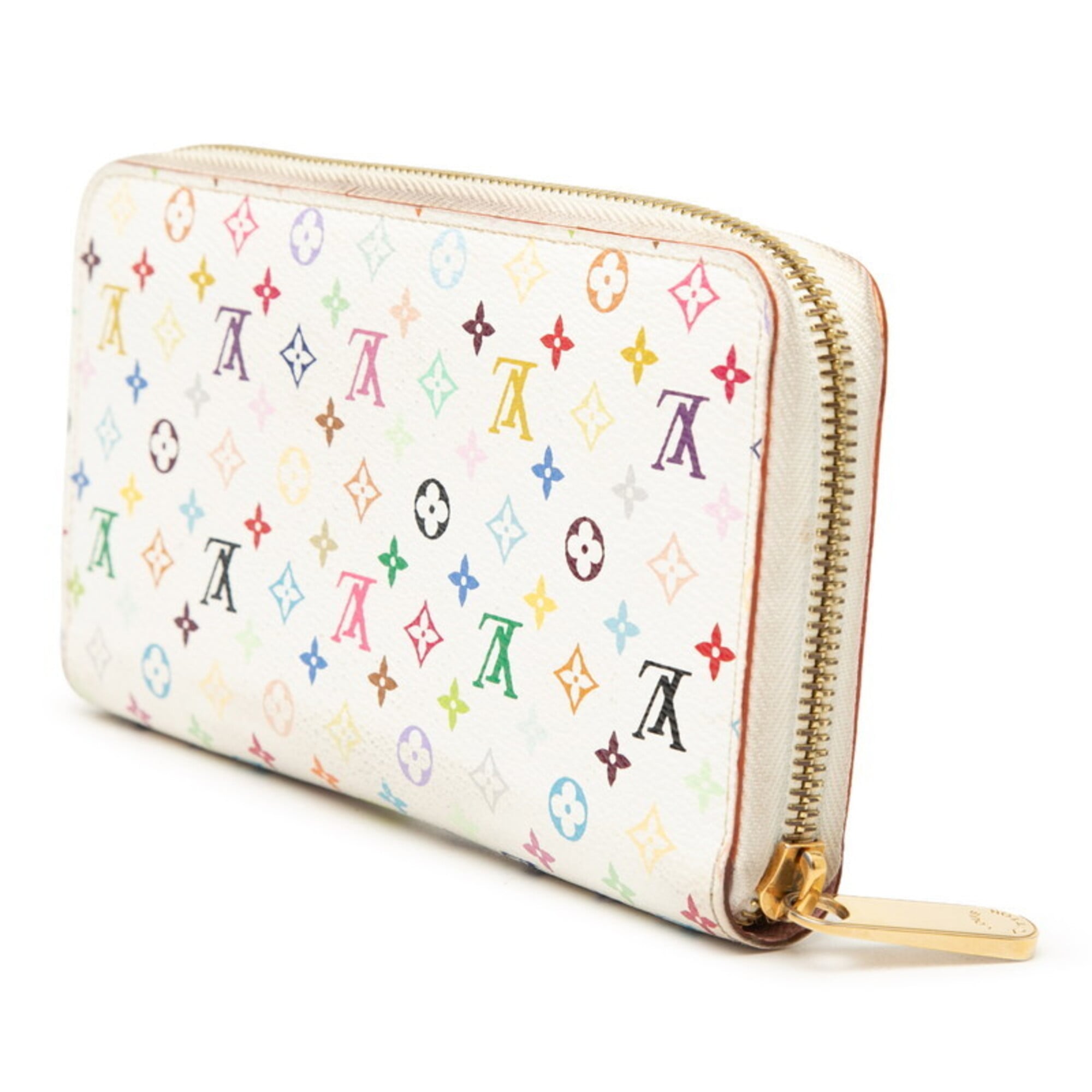 Louis Vuitton Multi-Color White Pvc Leather Long Wallet (Bi-Fold) (Pre-Owned)
