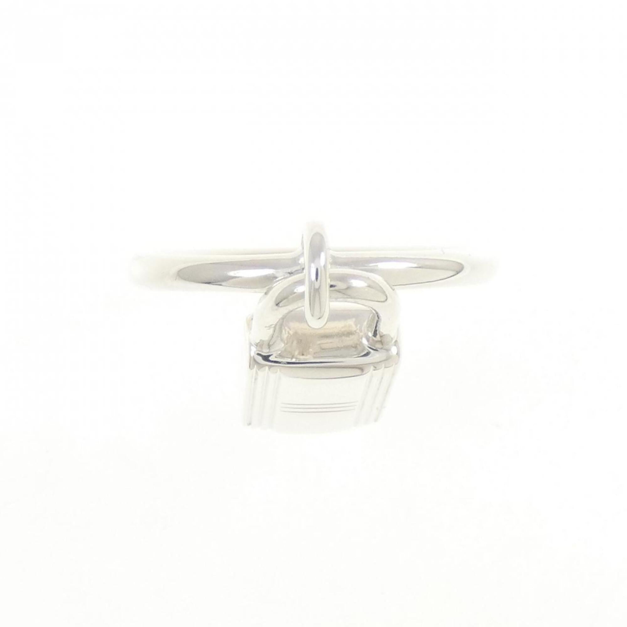 Hermes Silver Silver 925 Band Ring (Pre-Owned)