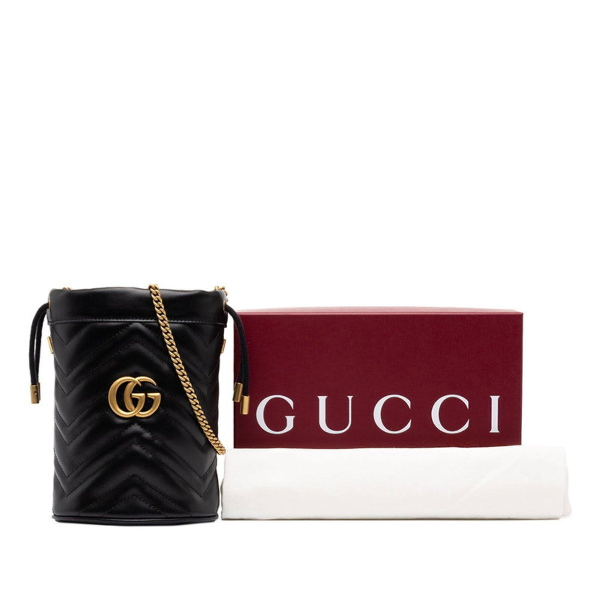 Gucci Black Leather Pochette Shoulder Bag (Pre-Owned)