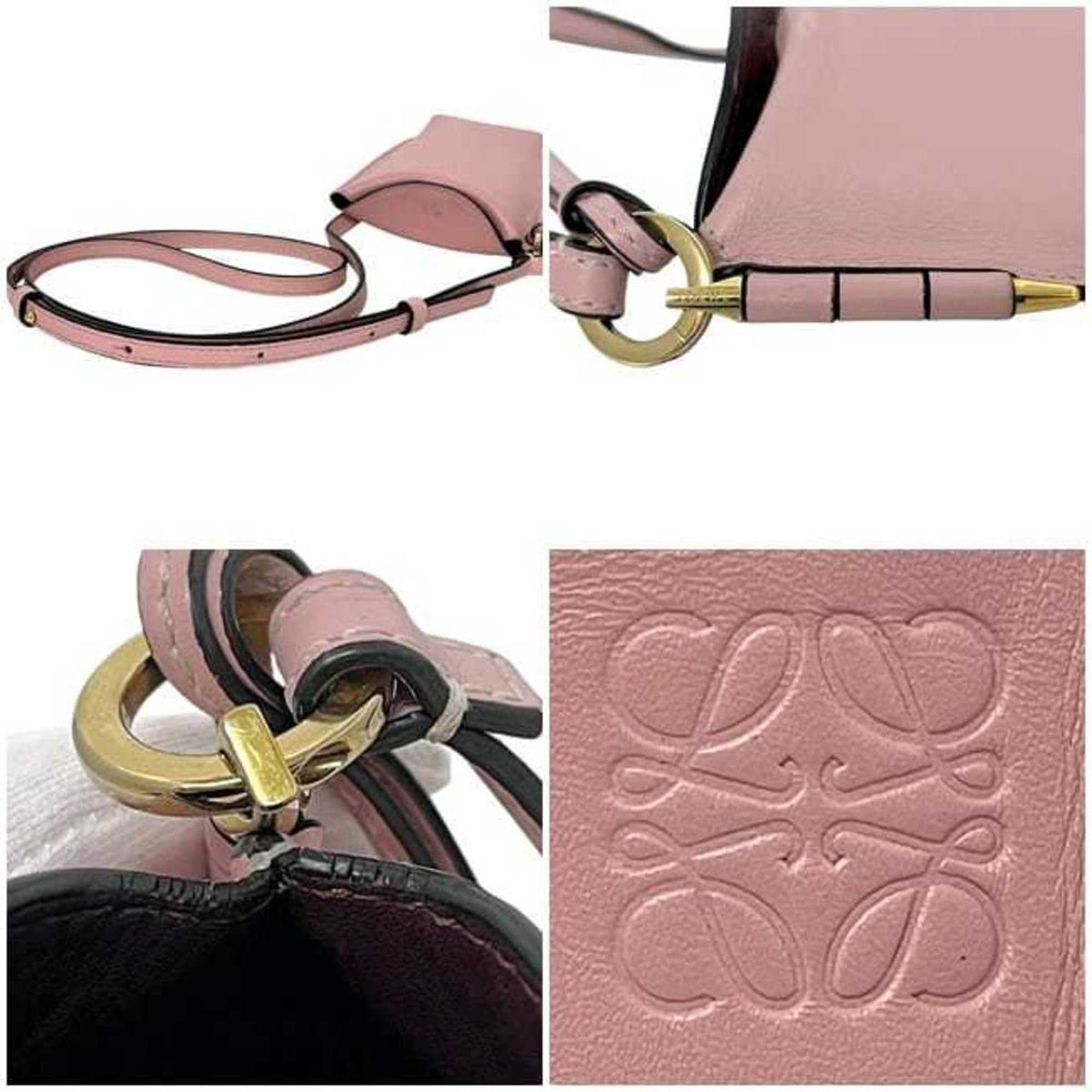 Loewe Pink Leather Pochette Shoulder Bag (Pre-Owned)