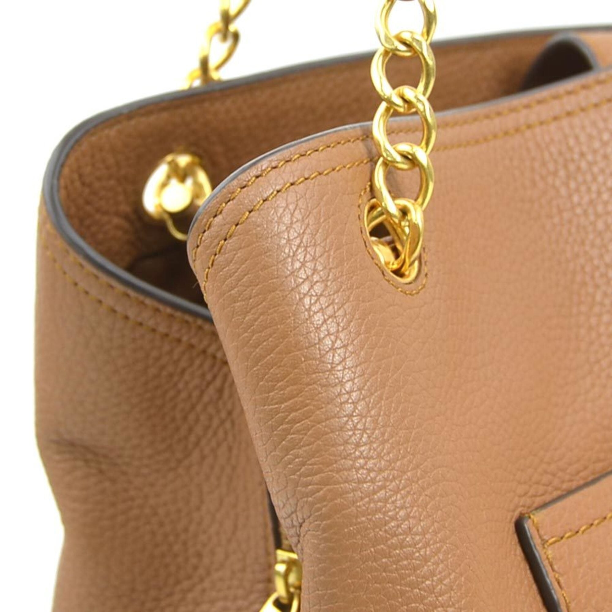 Tory Burch Brown Leather Shoulder Bag (Pre-Owned)
