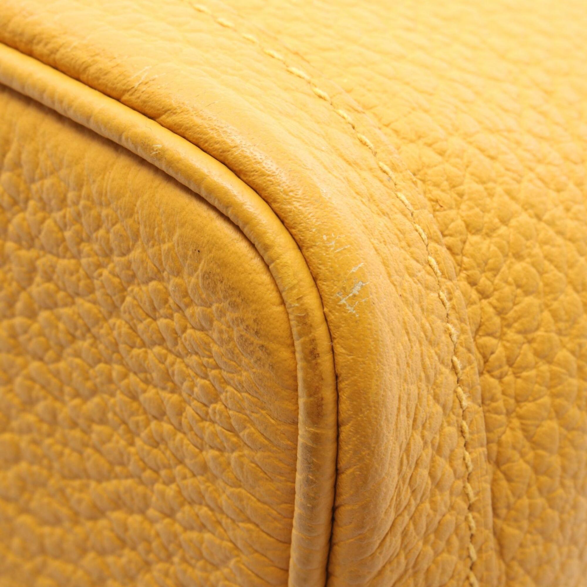 Hermes Yellow Country Leather Handbag Tote Bag (Pre-Owned)
