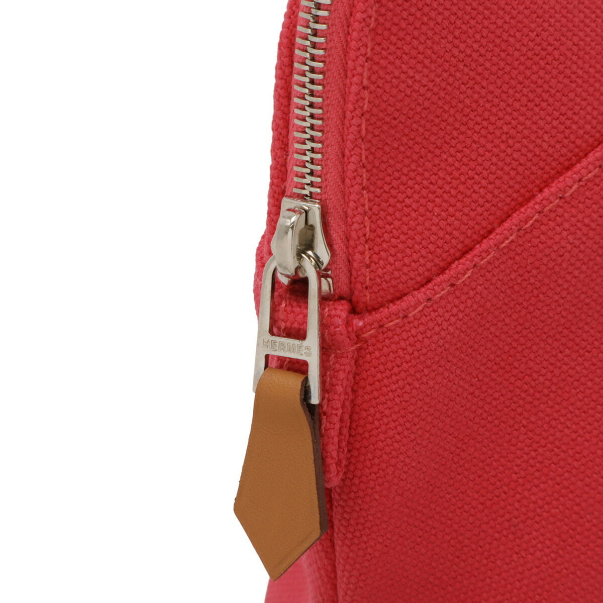Hermes Fuchsia Canvas Pouch (Pre-Owned)
