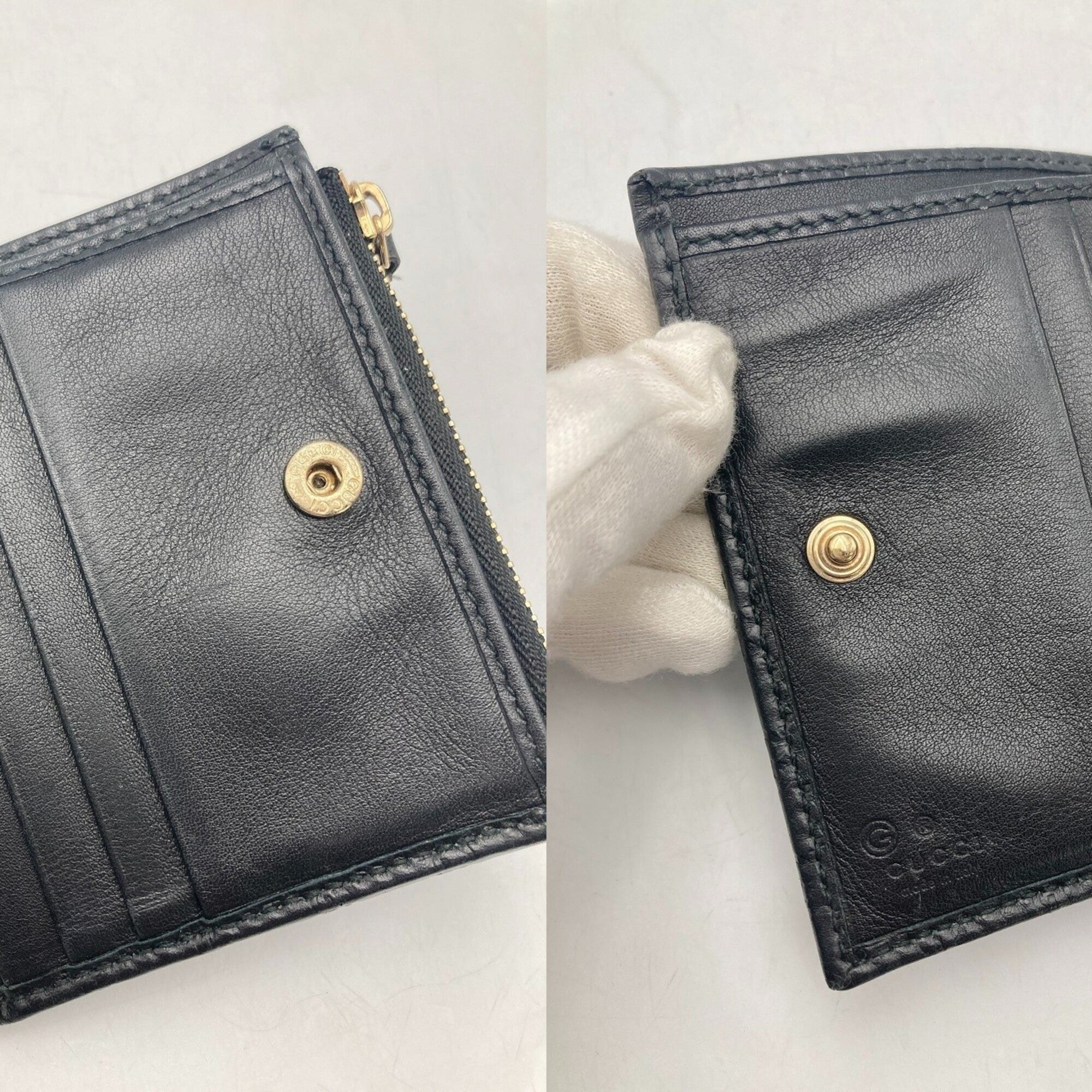 Gucci Black Leather Wallet (Bi-Fold) (Pre-Owned)