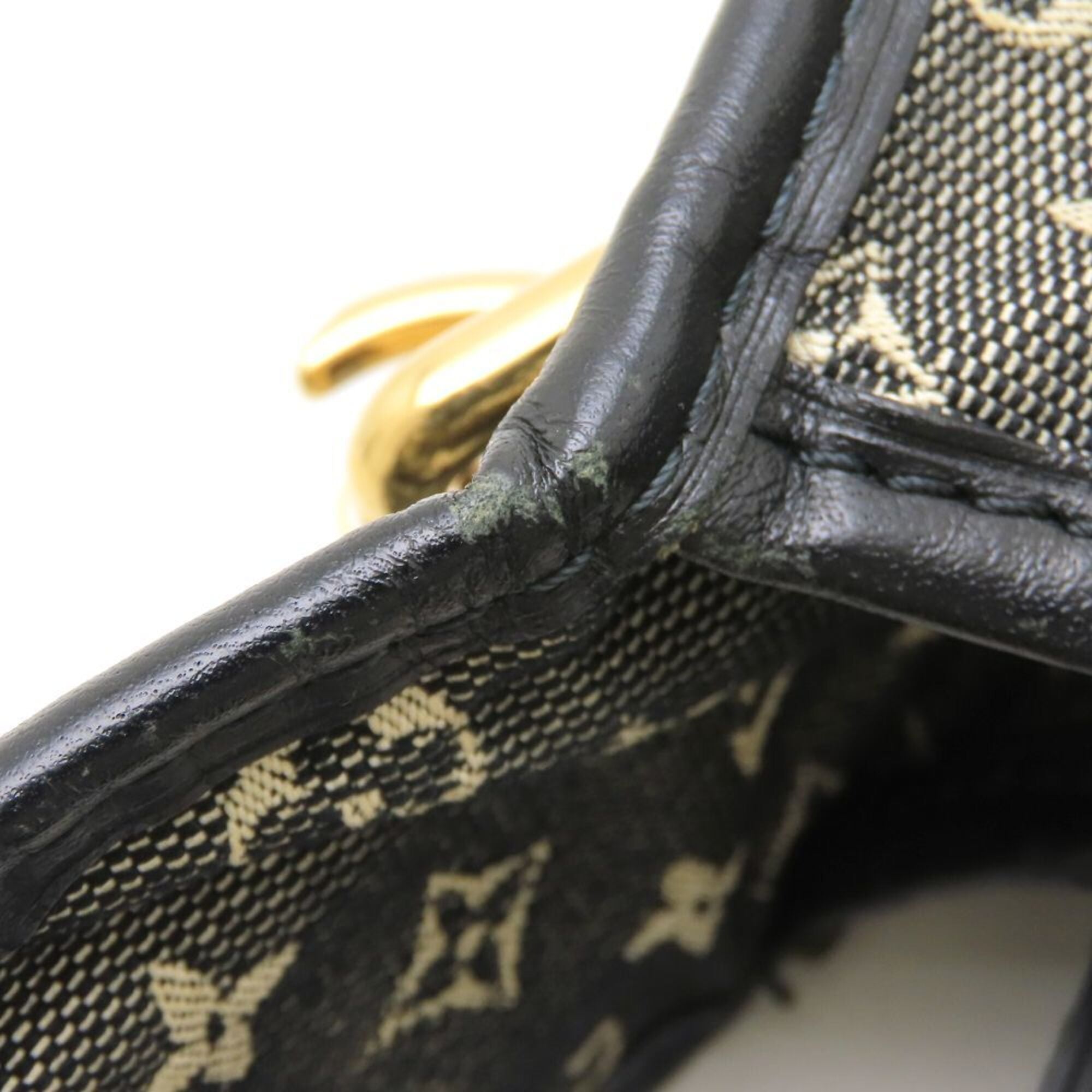 Louis Vuitton Noir Monogram Mini Canvas Leather Shoulder Bag (Pre-Owned)