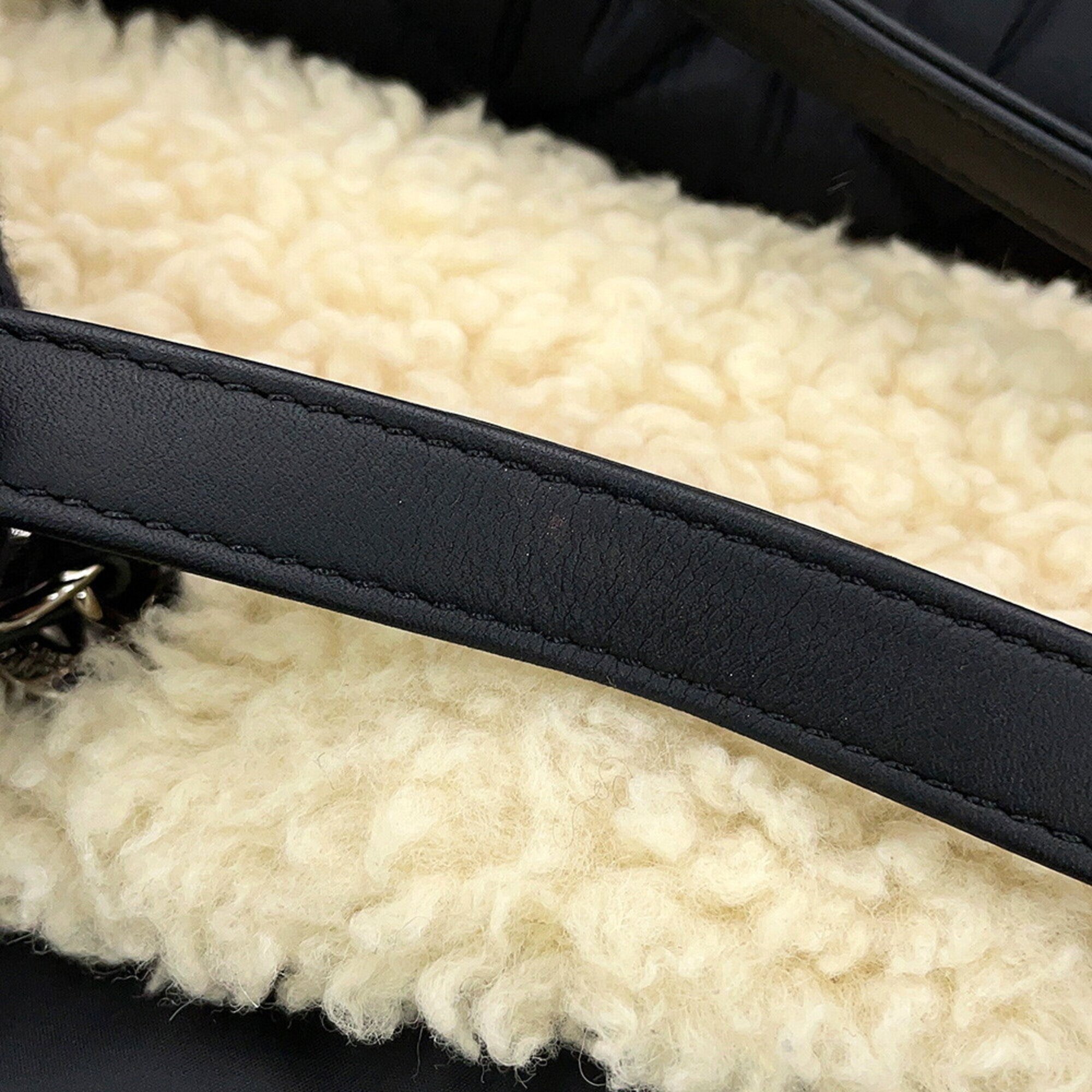 Chanel Black Ivory Nylon Leather Tote Bag (Pre-Owned)
