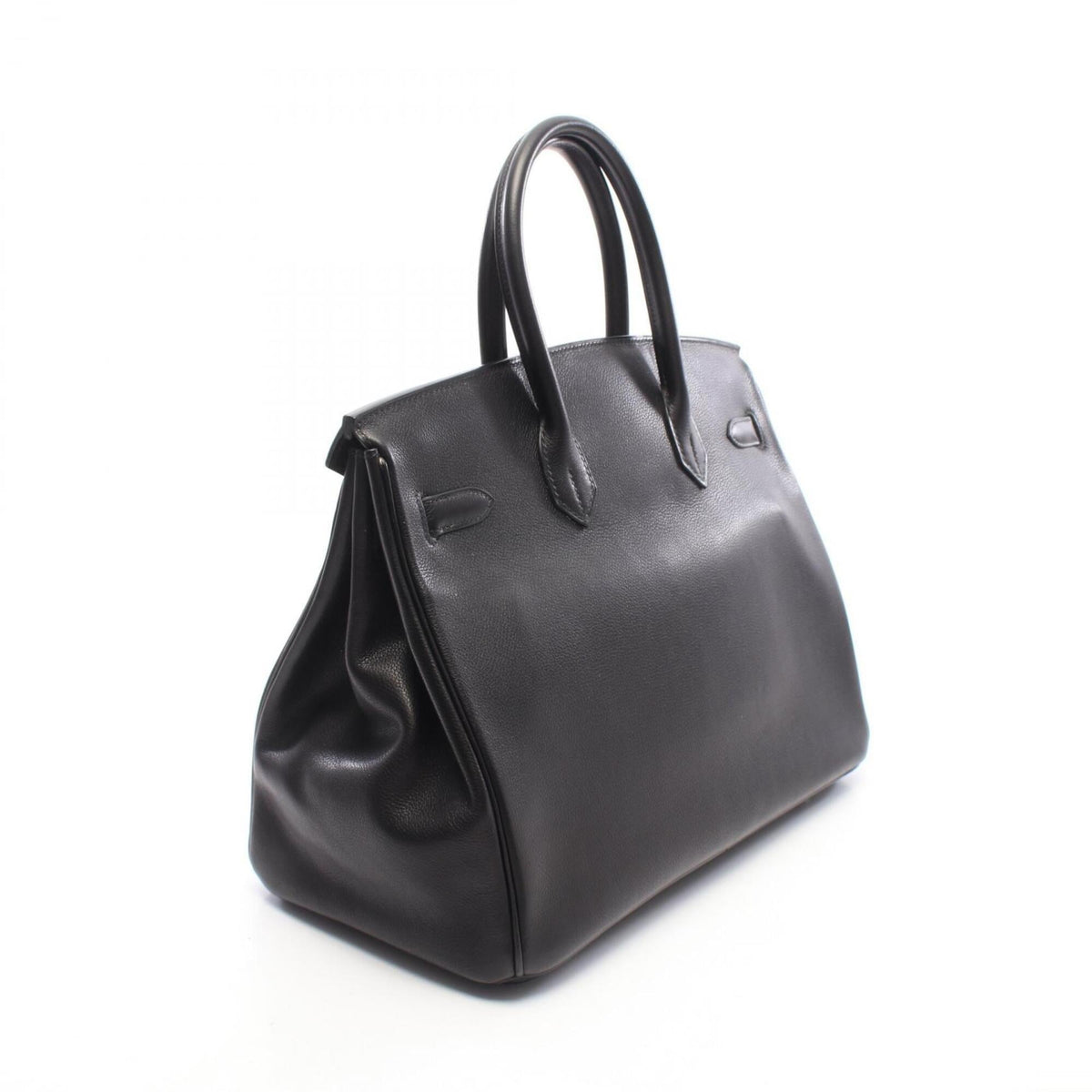 Hermes Black Evercalf Leather Handbag (Pre-Owned)