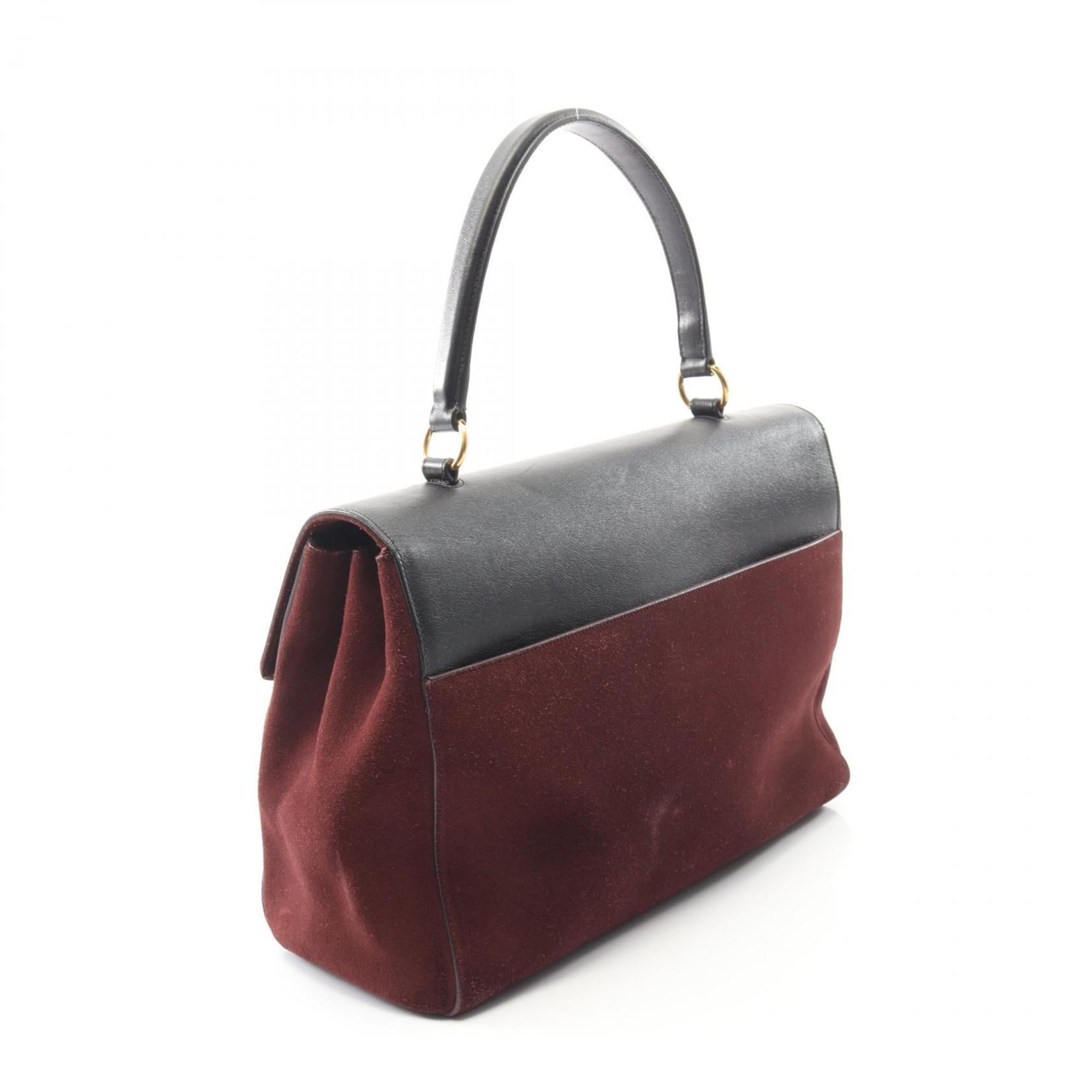 Yves Saint Laurent Black Bordeaux Leather Handbag (Pre-Owned)