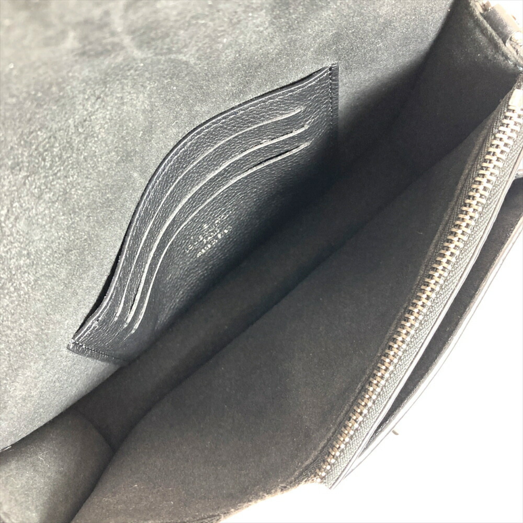 Louis Vuitton Black Leather Pochette Shoulder Bag (Pre-Owned)