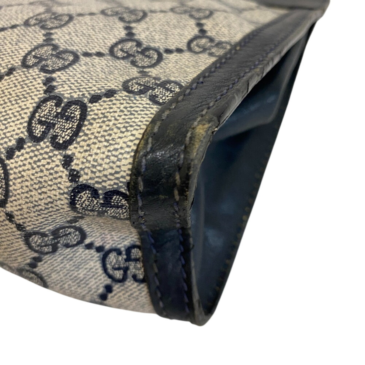 Gucci Navy Pvc Clutch Bag Pouch (Pre-Owned)