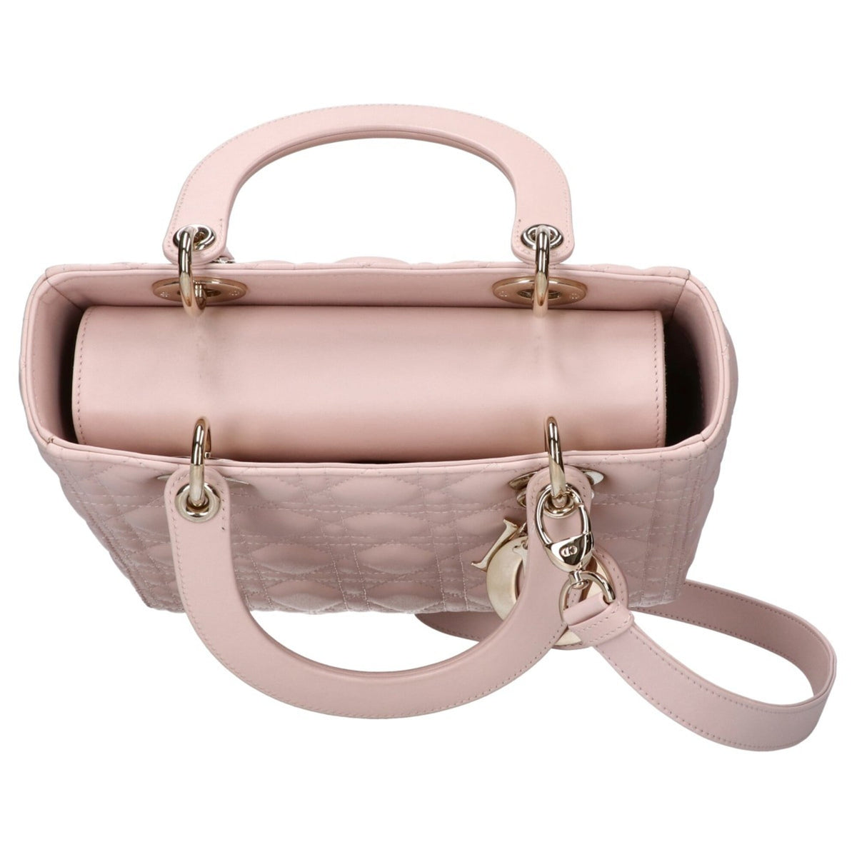 Christian Dior Pink Beige Leather Handbag (Pre-Owned)