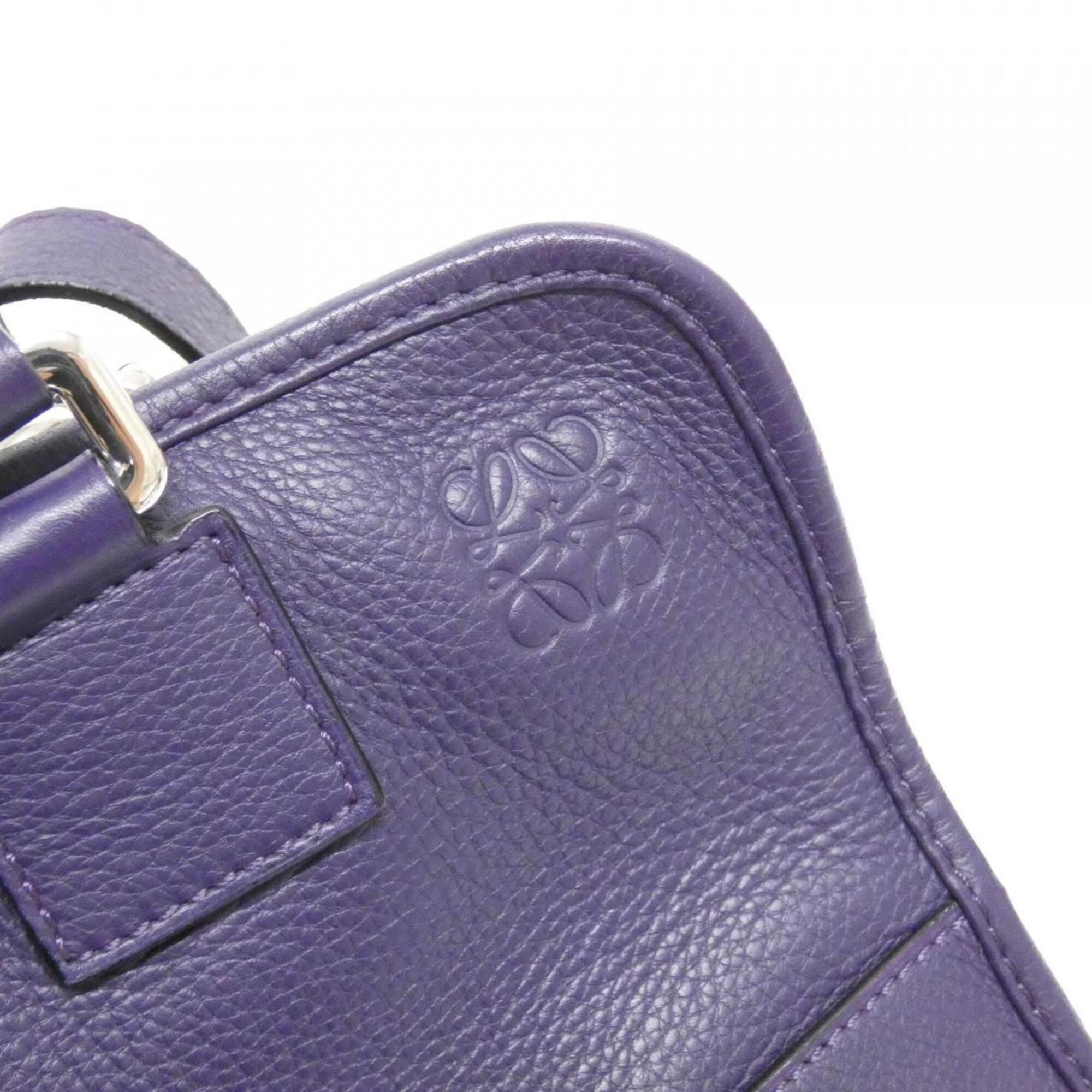 Loewe Purple Leather Handbag (Pre-Owned)