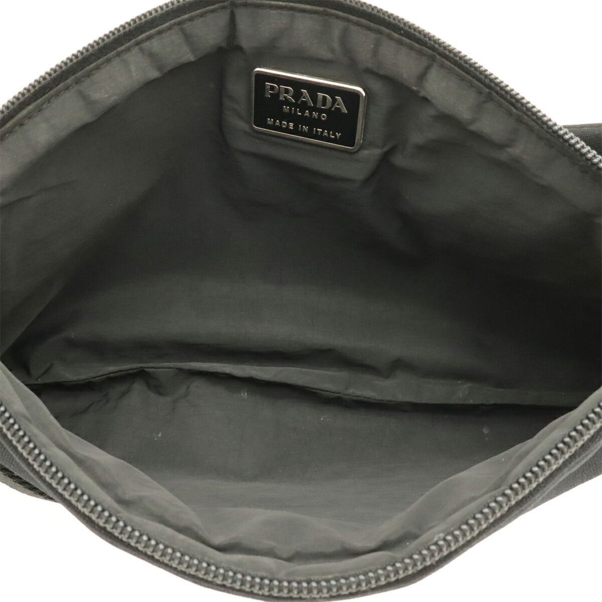 Prada Black Nero Mesh Neoprene Fanny Pack Sling Bag (Pre-Owned)