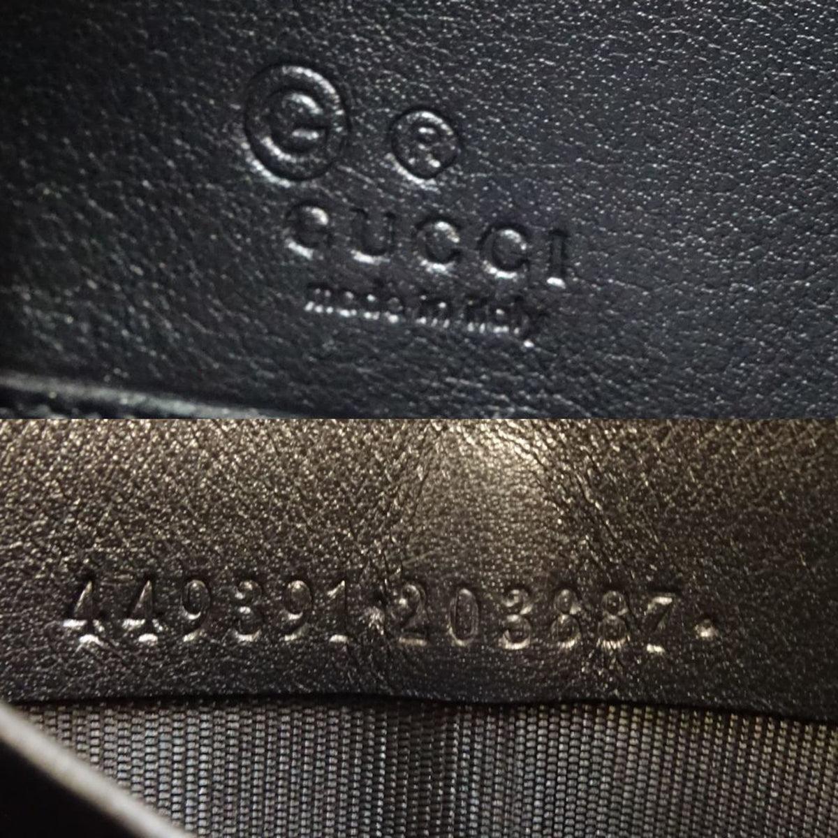 Gucci Black Leather Long Wallet (Bi-Fold) (Pre-Owned)