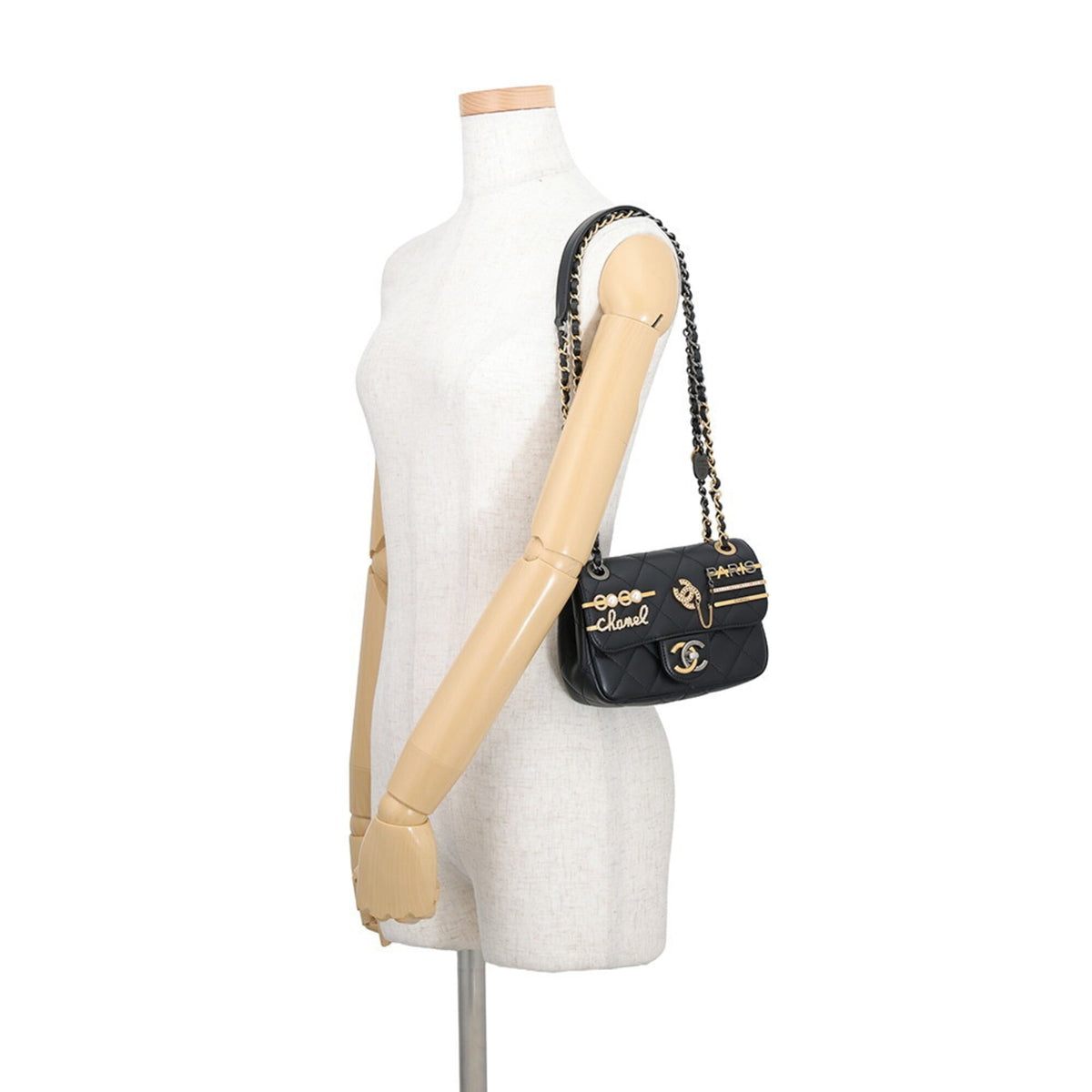 Chanel Black Rhinestone Handbag Shoulder Bag (Pre-Owned)