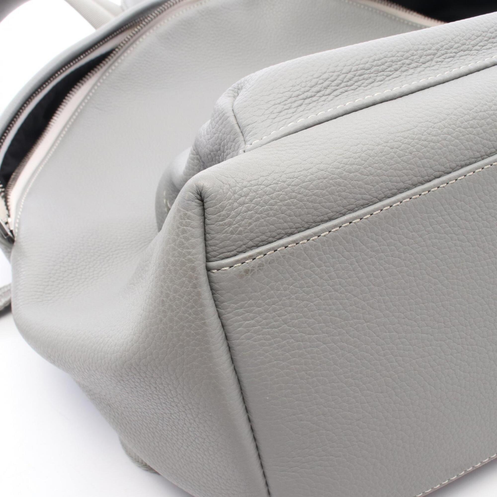 Christian Dior Gray Leather Backpack (Pre-Owned)