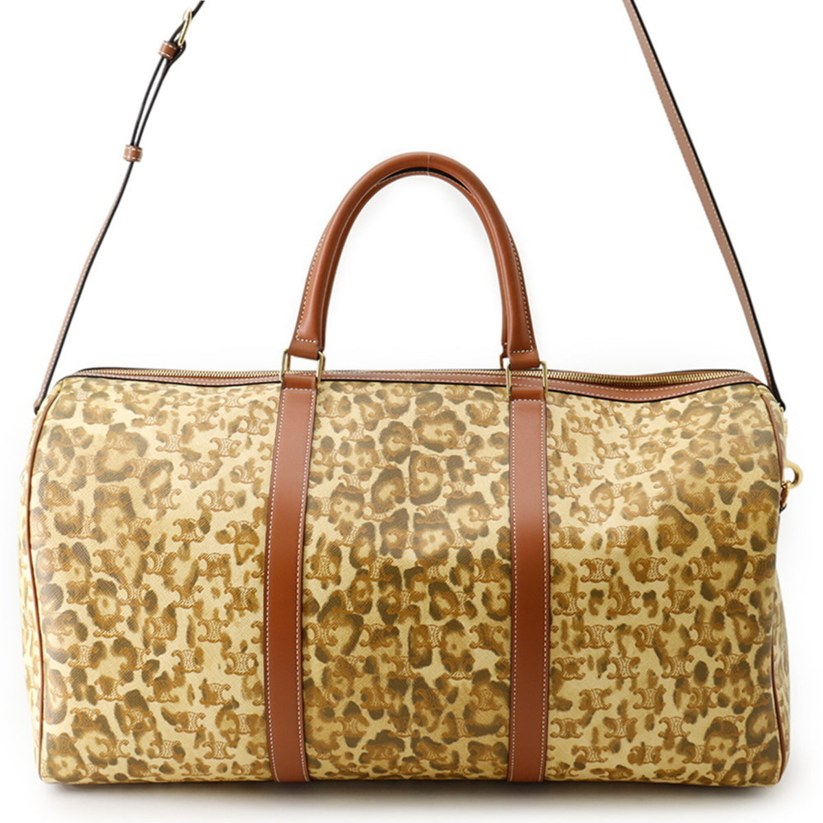Celine Brown Pvc Leather Boston Bag (Pre-Owned)