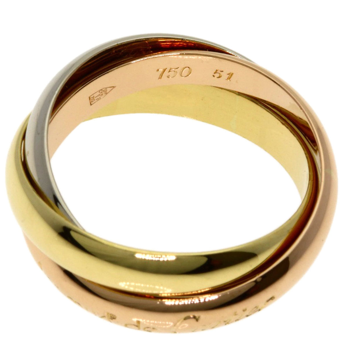Cartier Trinity Yellow Gold (18K) Pink Gold (18K) White Gold (18K) Band Ring (Pre-Owned)