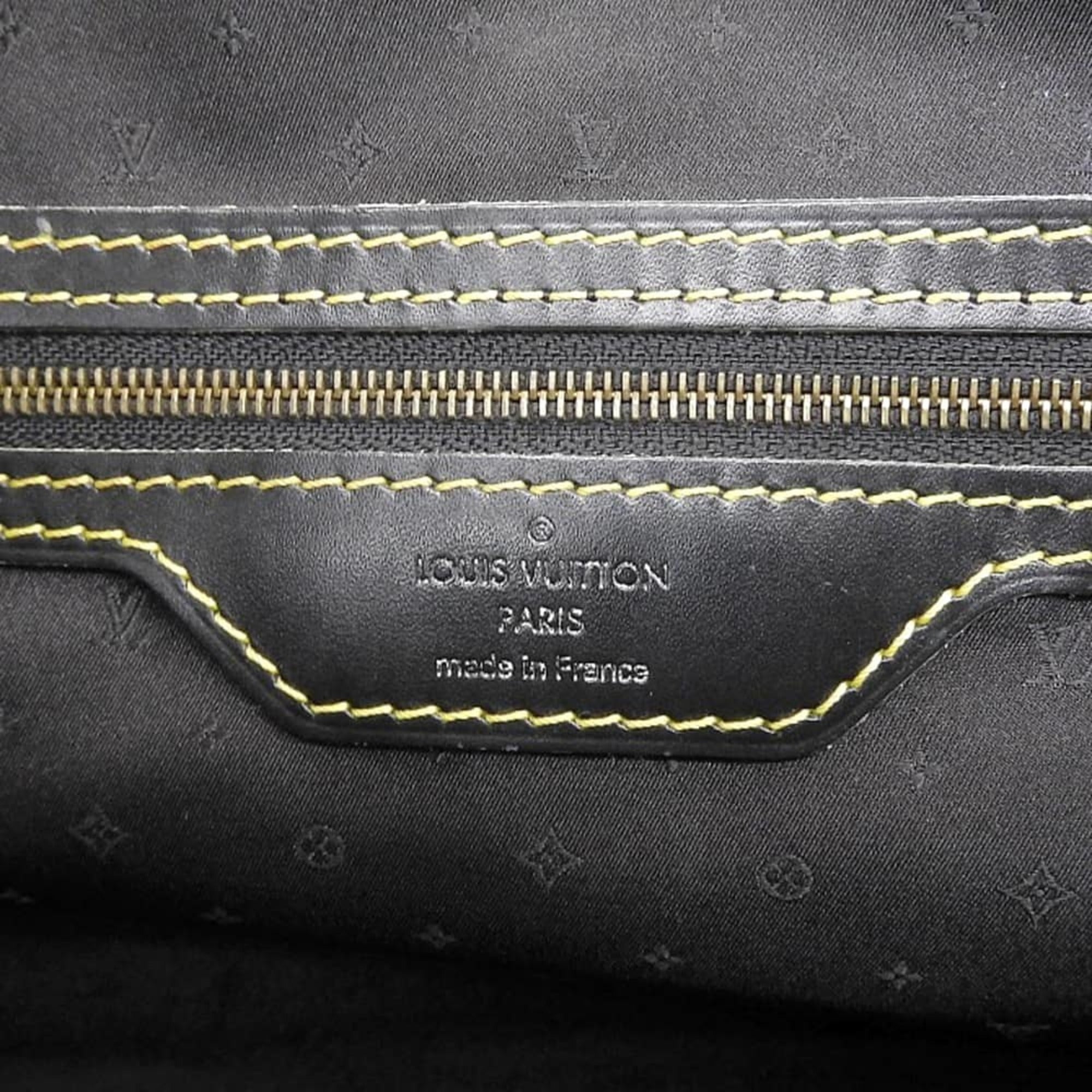 Louis Vuitton Black Noir Leather Handbag (Pre-Owned)