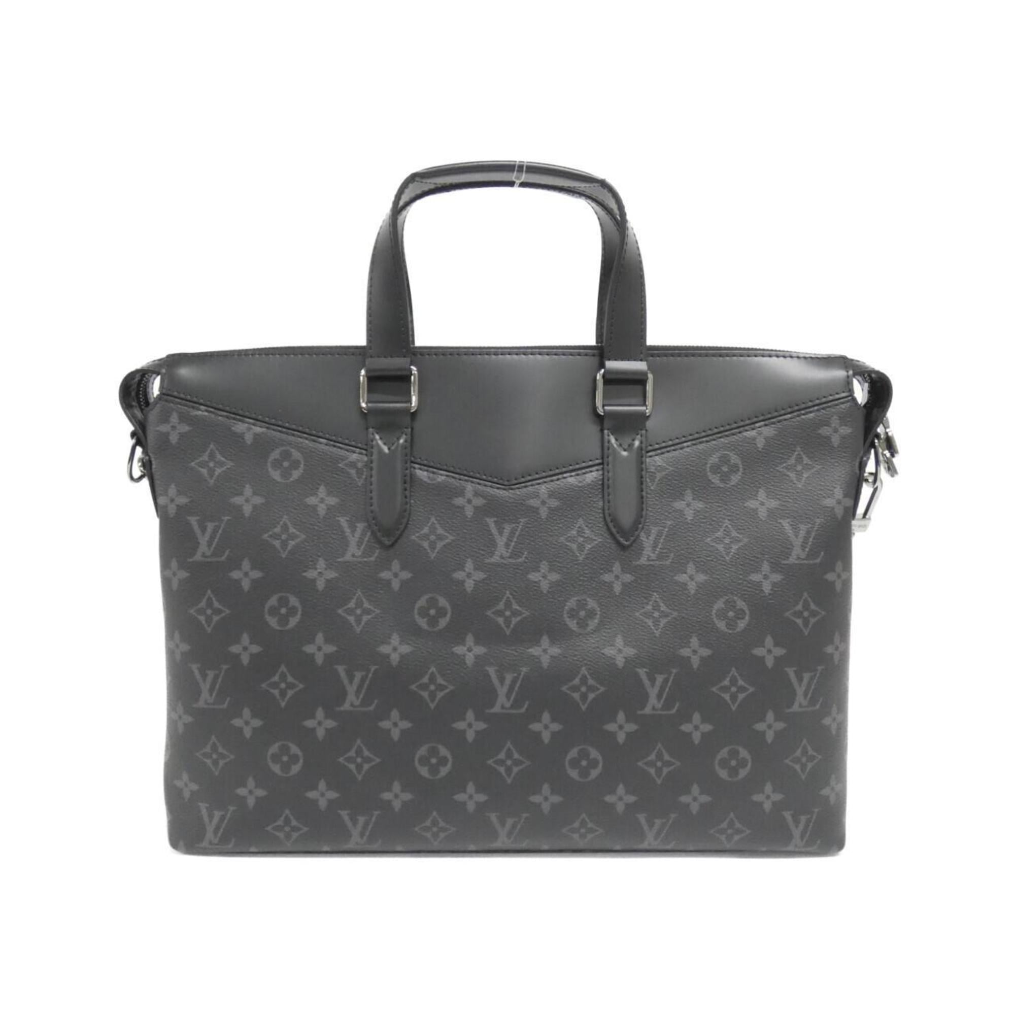 Louis Vuitton Black Coated Canvas Briefcase Handbag (Pre-Owned)