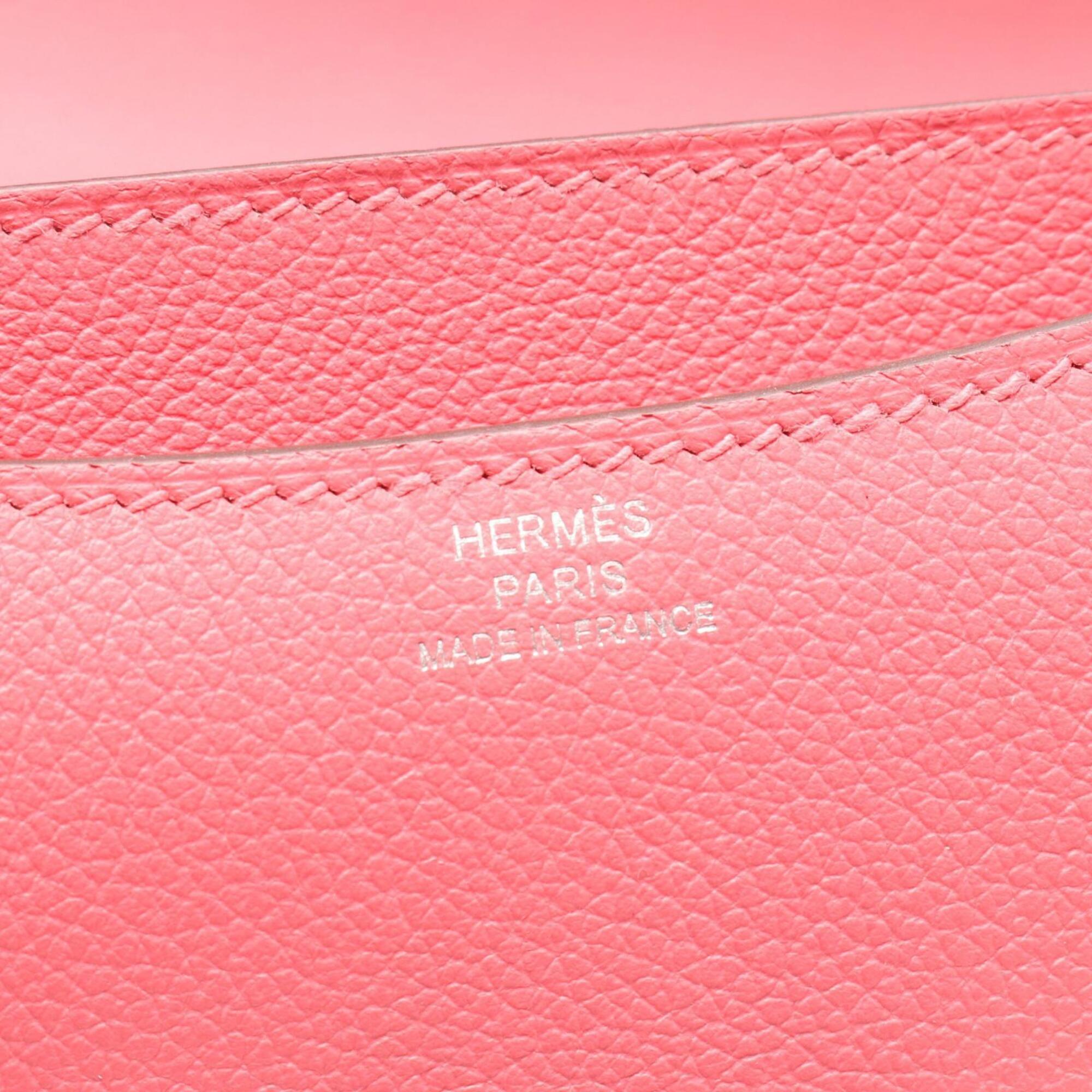 Hermes Pink Evercalf Leather Leather Handbag Shoulder Bag (Pre-Owned)
