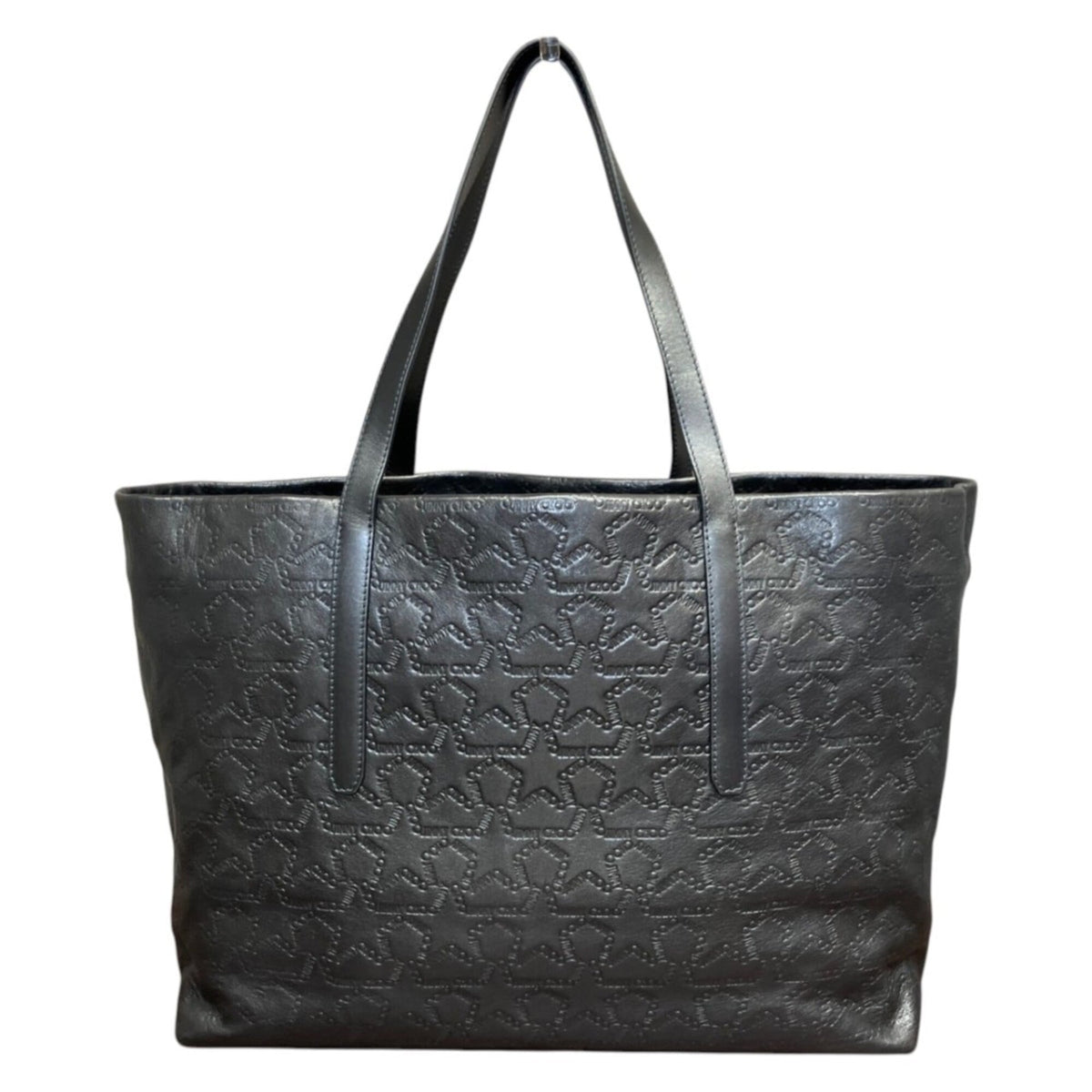 Jimmy Choo Black Leather Tote Bag (Pre-Owned)