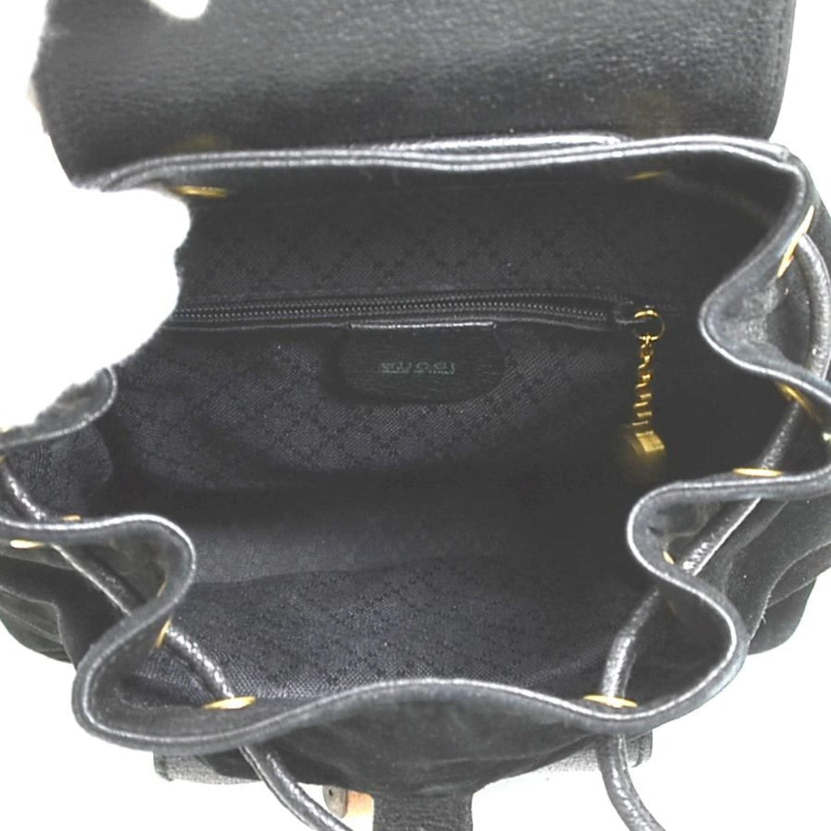 Gucci Black Suede Backpack (Pre-Owned)