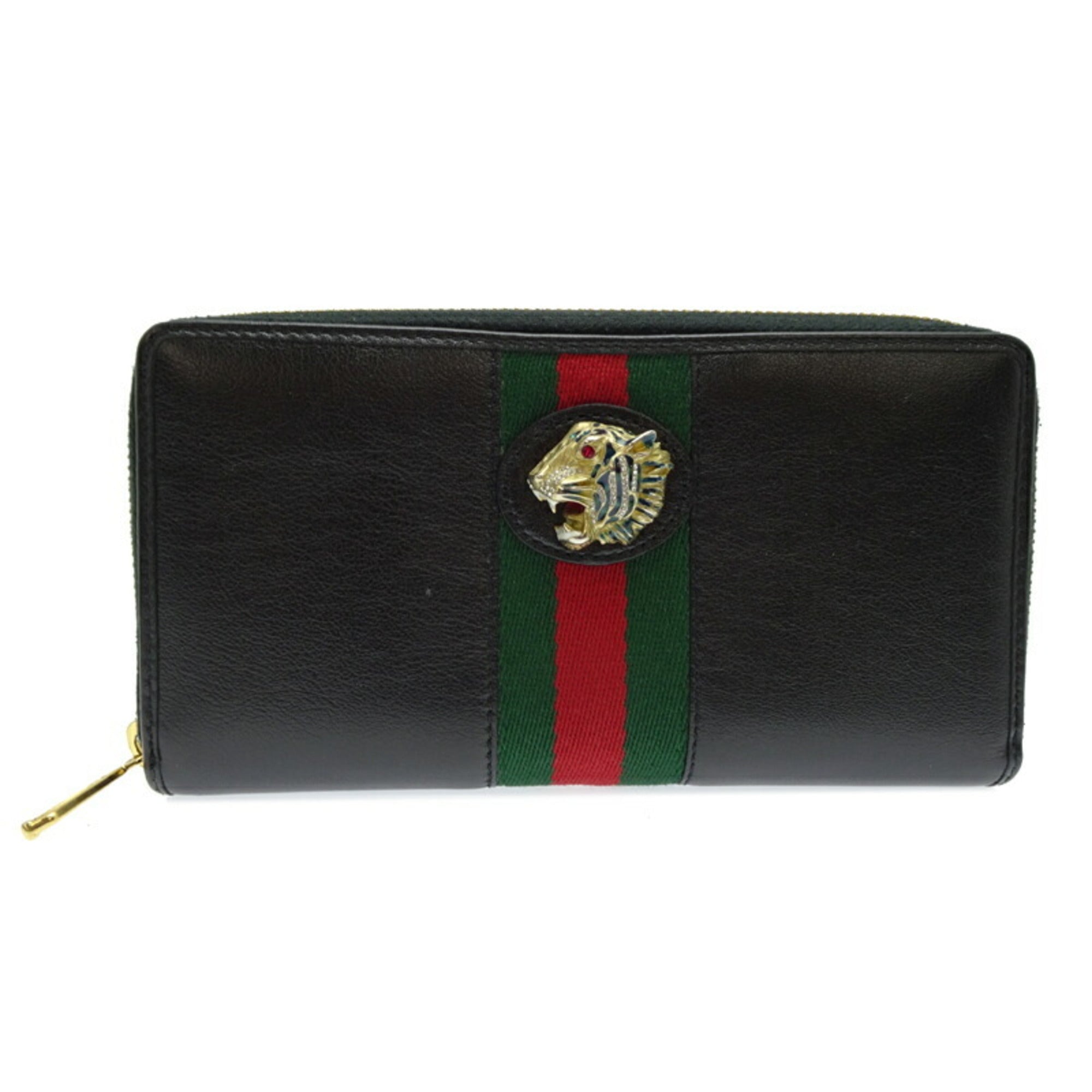 Gucci Black Leather Long Wallet (Bi-Fold) (Pre-Owned)