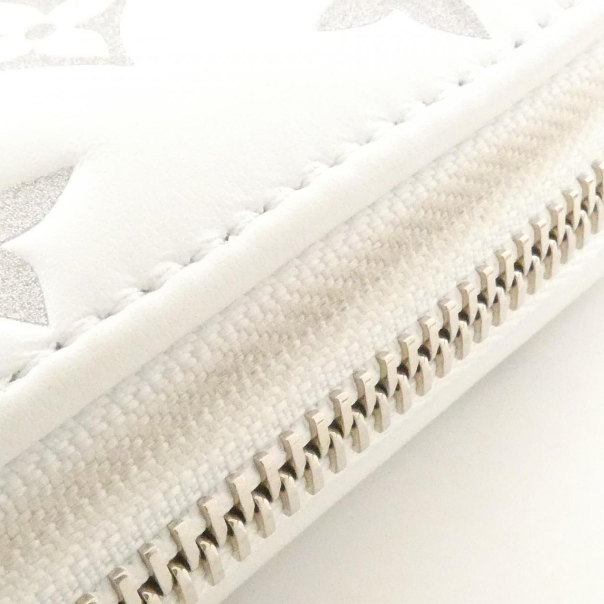 Louis Vuitton White Leather Long Wallet (Bi-Fold) (Pre-Owned)