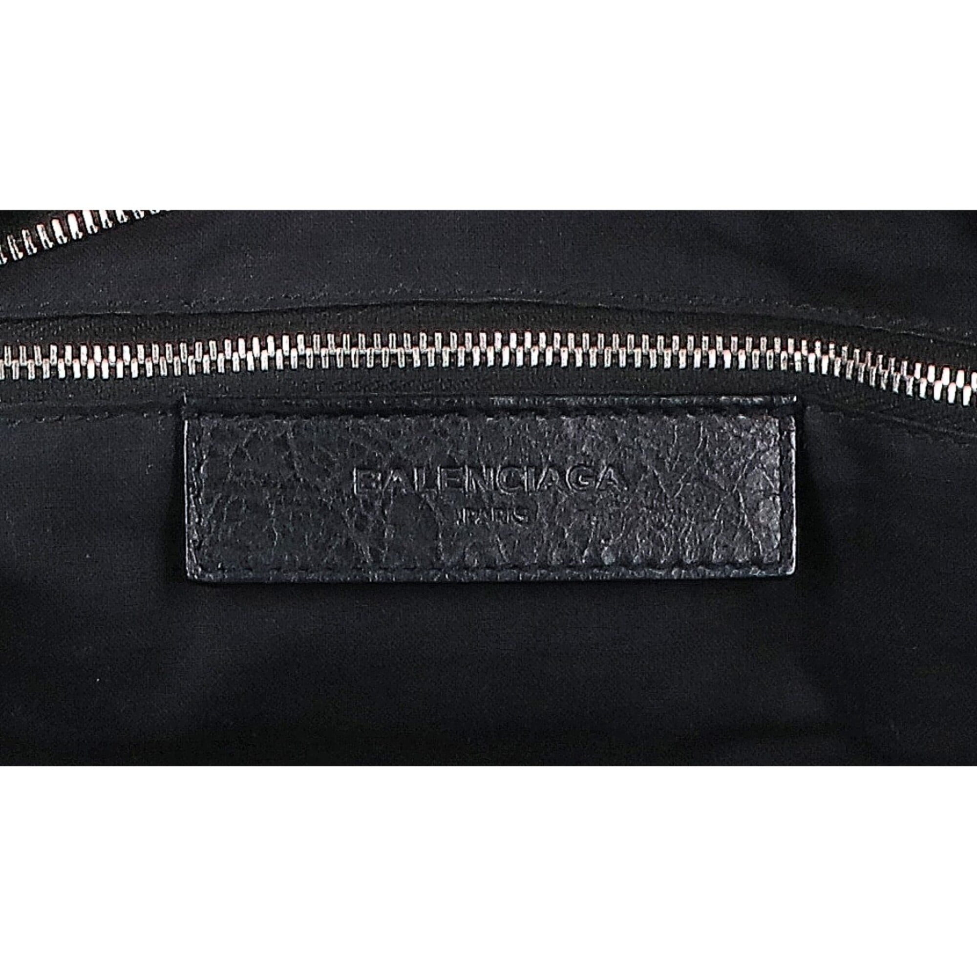 Balenciaga Black Leather Briefcase Shoulder Bag (Pre-Owned)
