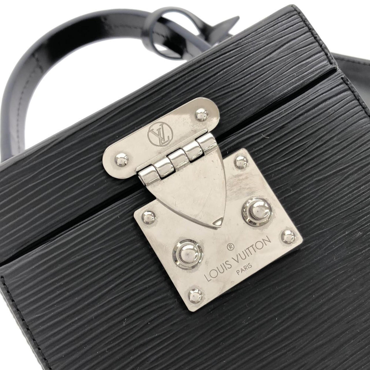 Louis Vuitton Black Leather Handbag (Pre-Owned)