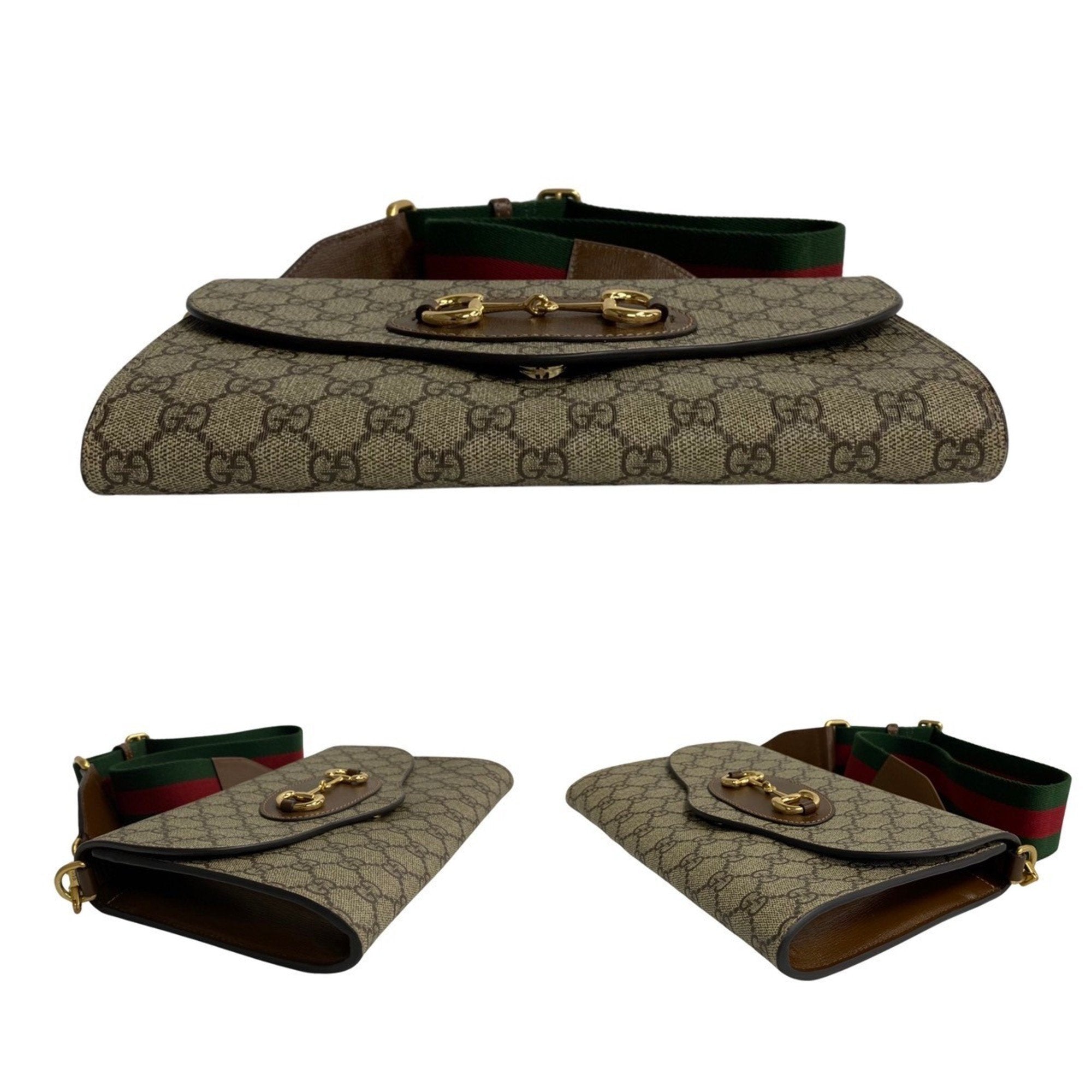 Gucci Brown Gold Pvc Leather Shoulder Bag (Pre-Owned)