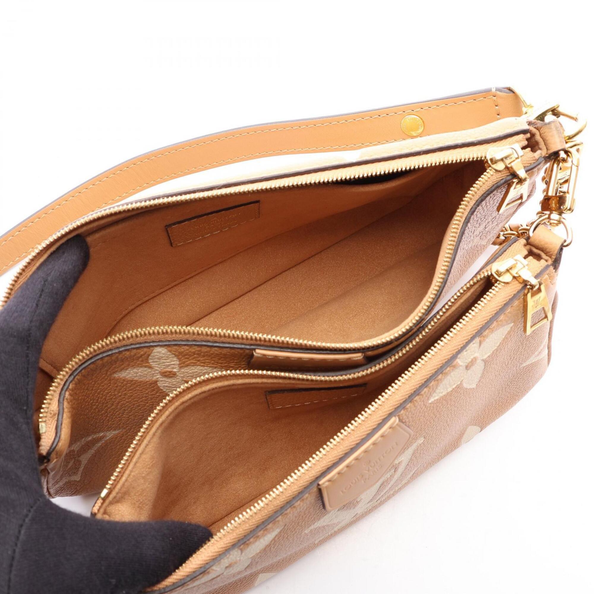 Louis Vuitton Beige Monogram Empreinte Handbag Pochette Shoulder Bag (Pre-Owned)