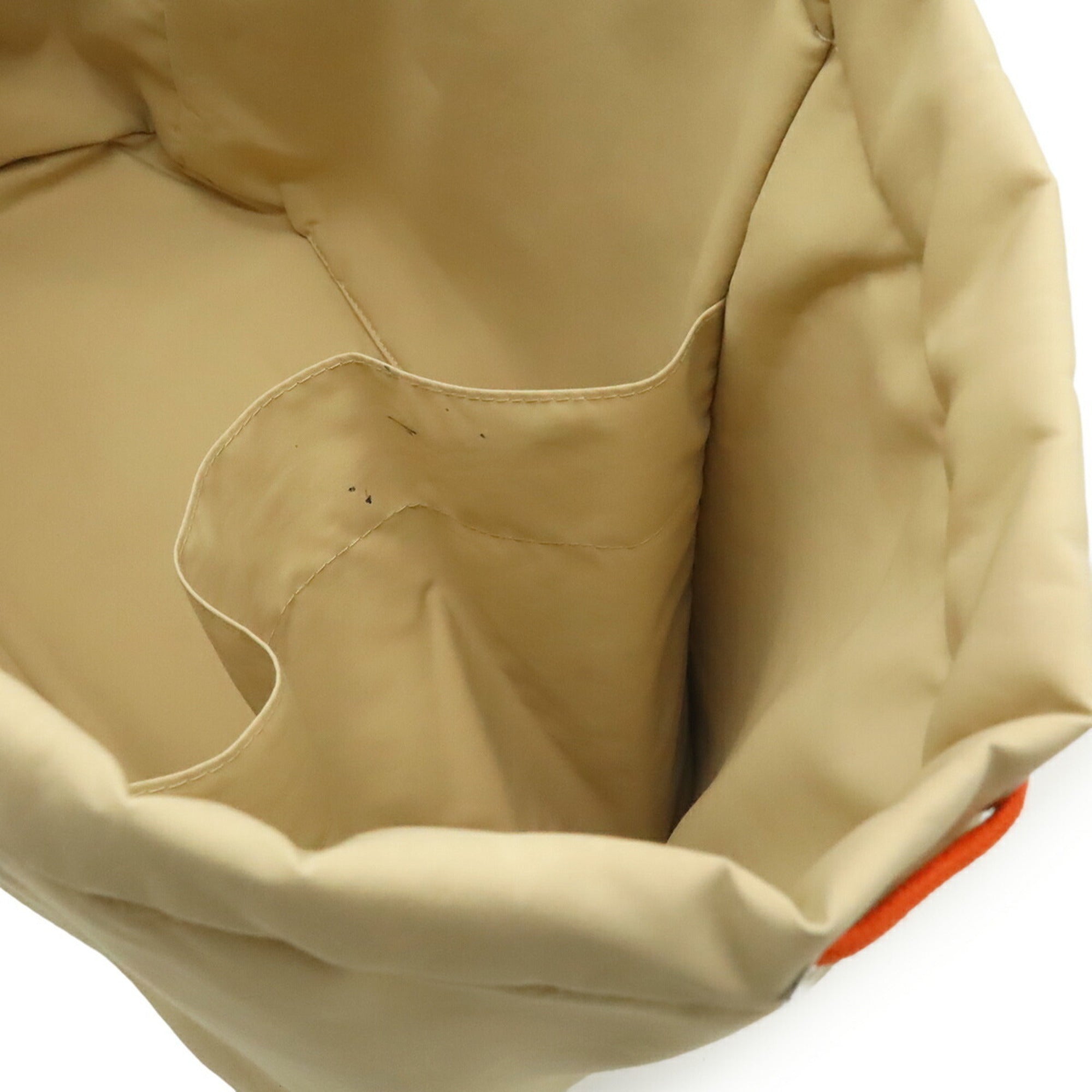 Hermes Orange Orange Red Red Color Embroidery Shoulder Bag Tote Bag (Pre-Owned)