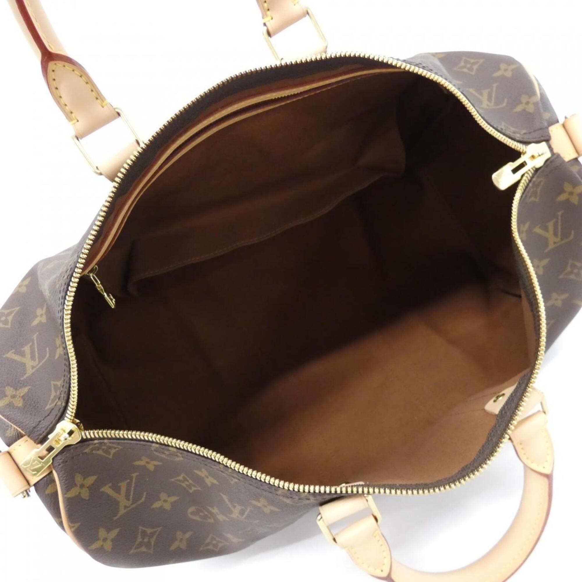 Louis Vuitton Marron Coated Canvas Boston Bag (Pre-Owned)