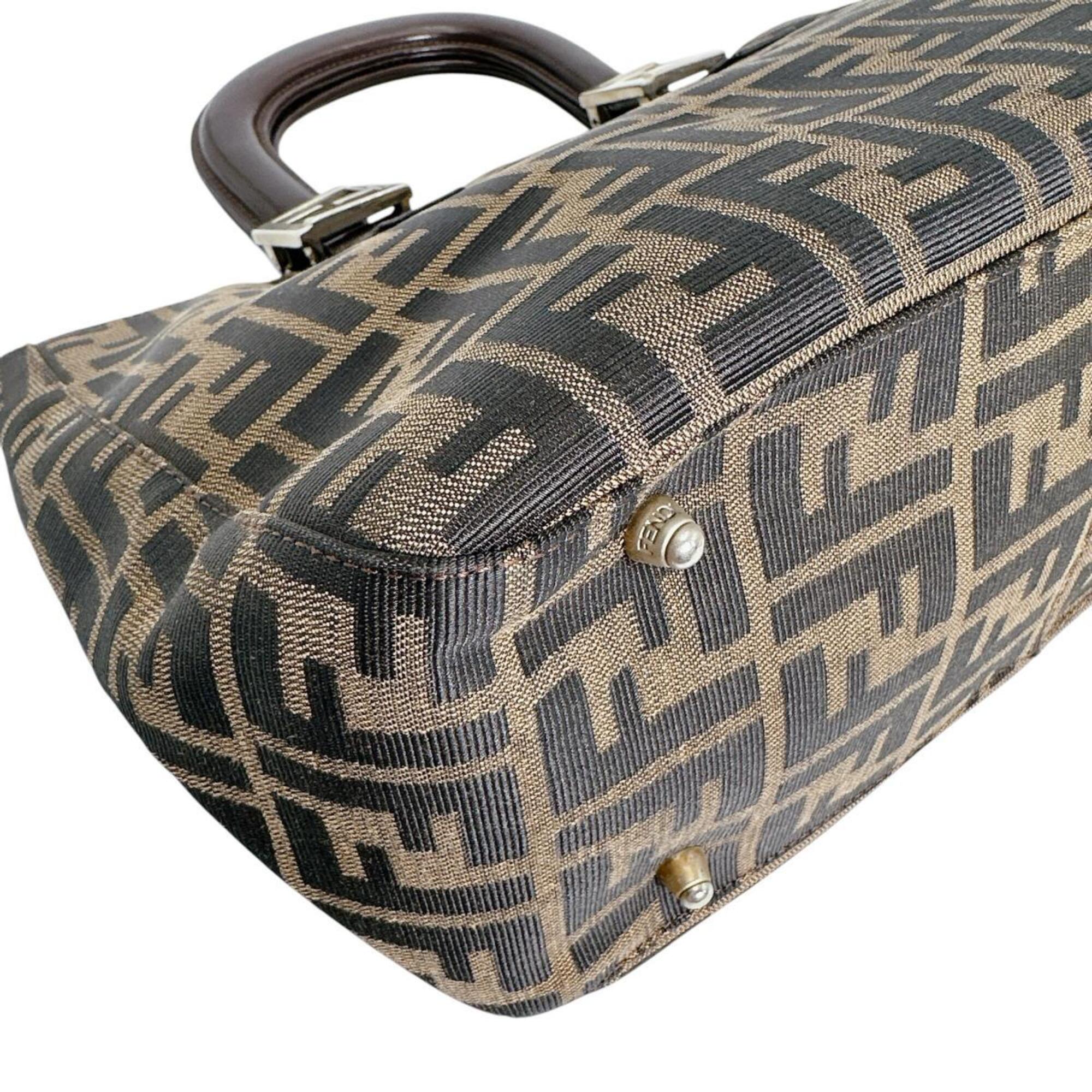Fendi Brown Zucca Shoulder Bag (Pre-Owned)