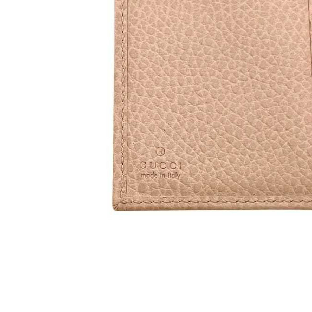 Gucci Pink Beige Leather Wallet (Tri-Fold) (Pre-Owned)