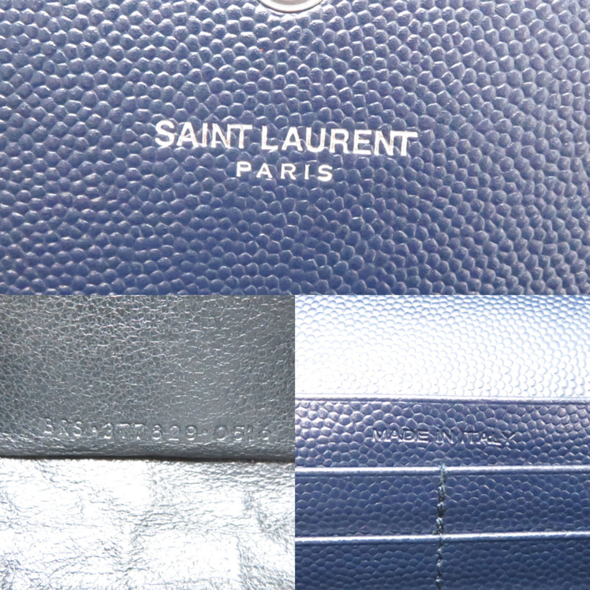 Saint Laurent Navy Leather Shoulder Bag (Pre-Owned)