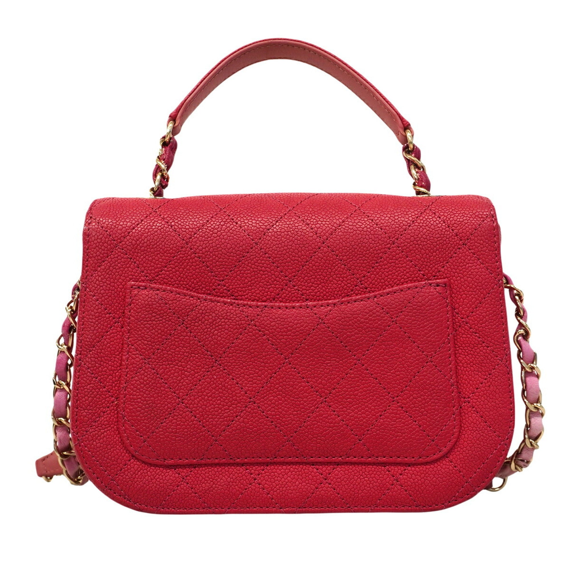Chanel Pink Grained Calfskin Handbag (Pre-Owned)