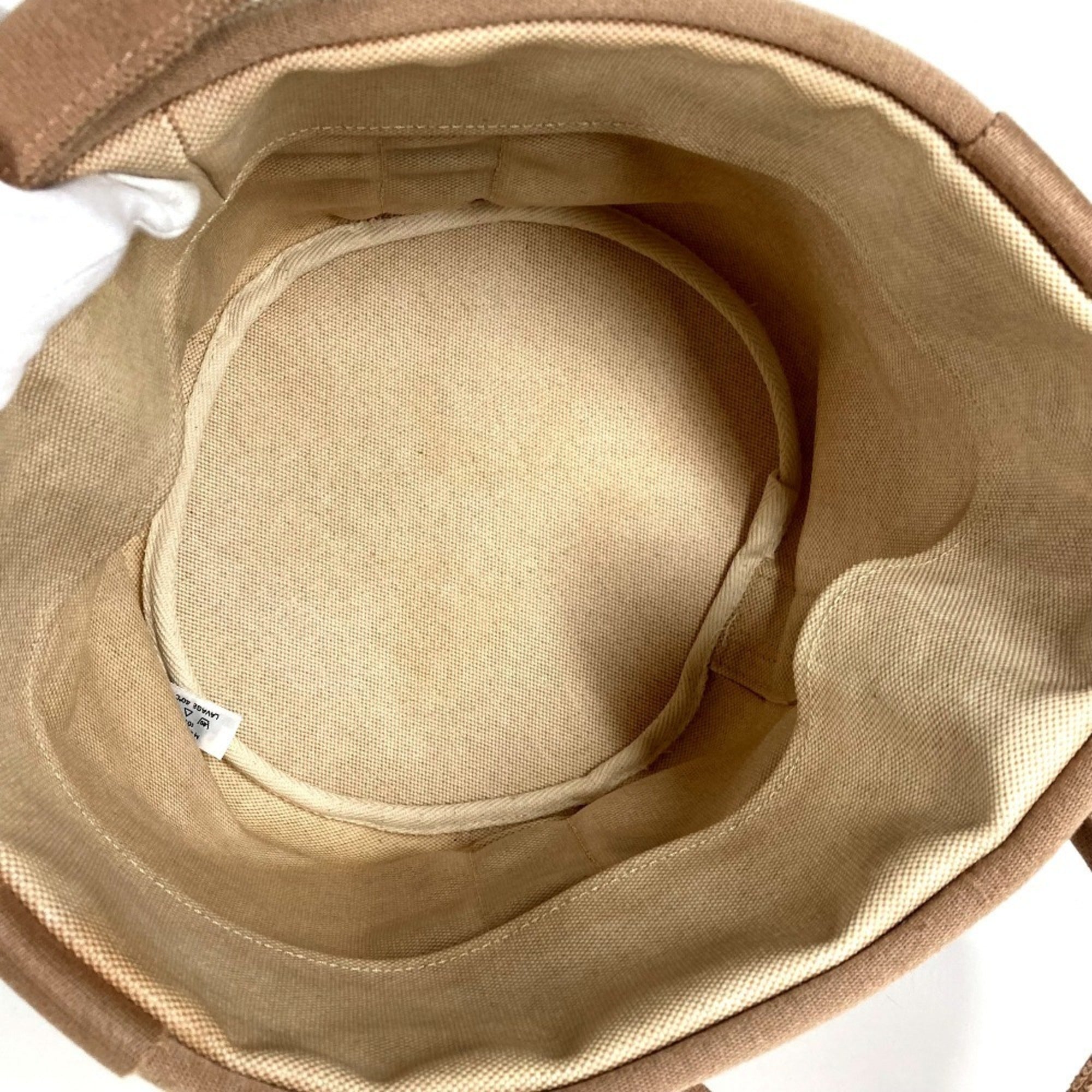 Hermes Beige Coated Canvas Basket Handbag (Pre-Owned)