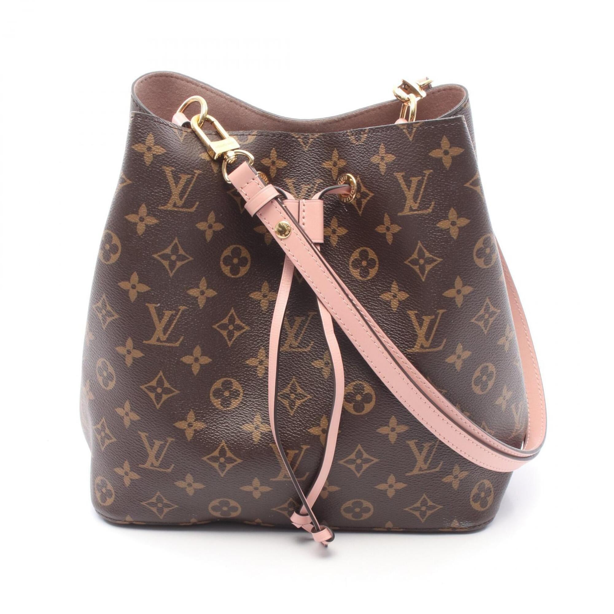 Louis Vuitton Brown Pink Rose Poudre Coated Canvas Leather Handbag Shoulder Bag (Pre-Owned)